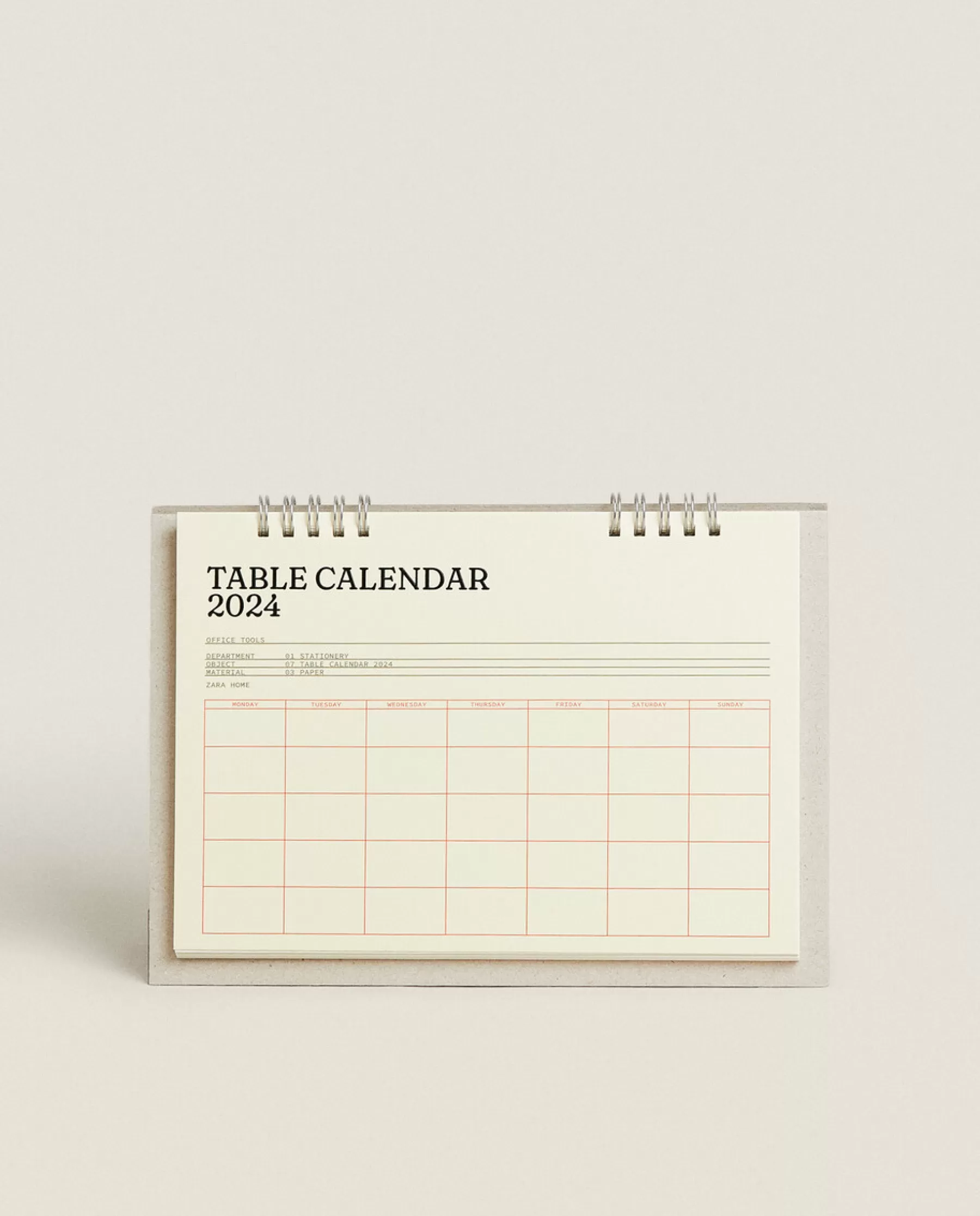 ZARA Home 2024 Desk Calendar | Stationery