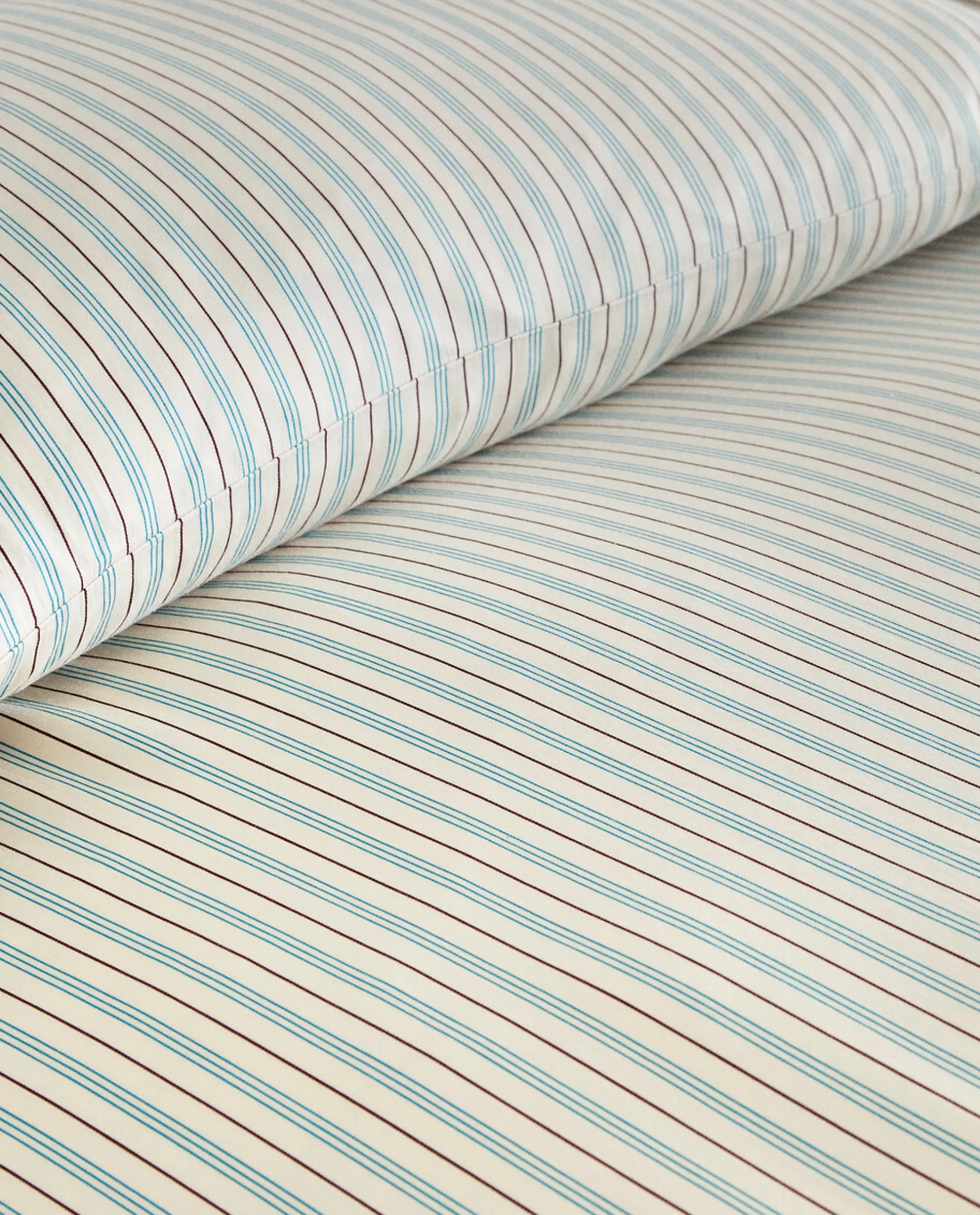 ZARA Home (300 Thread Count) Striped Washed Sateen Duvet Cover | Duvet Covers