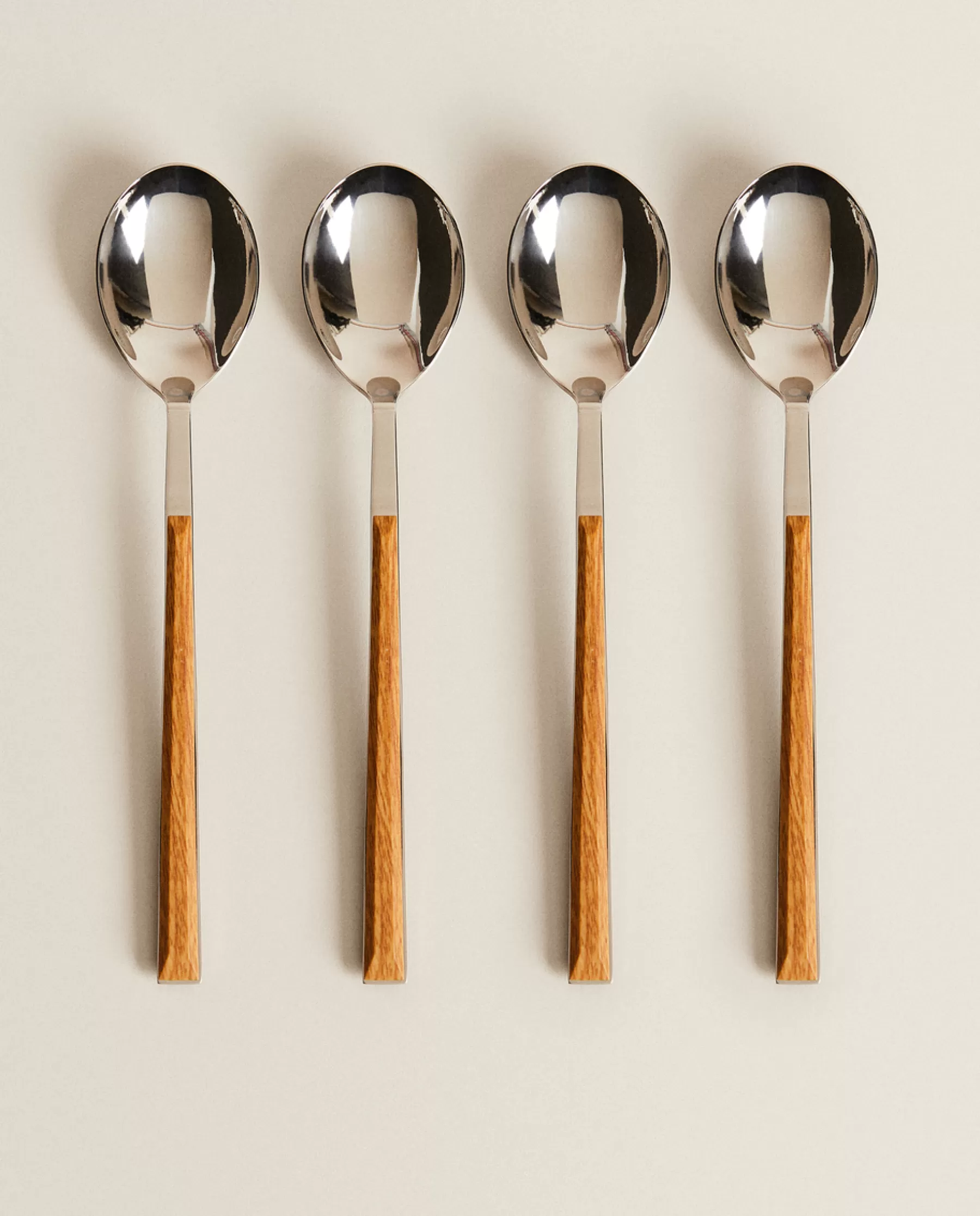 ZARA Home 4-Spoon Box With Wood Pattern Handles | Cutlery