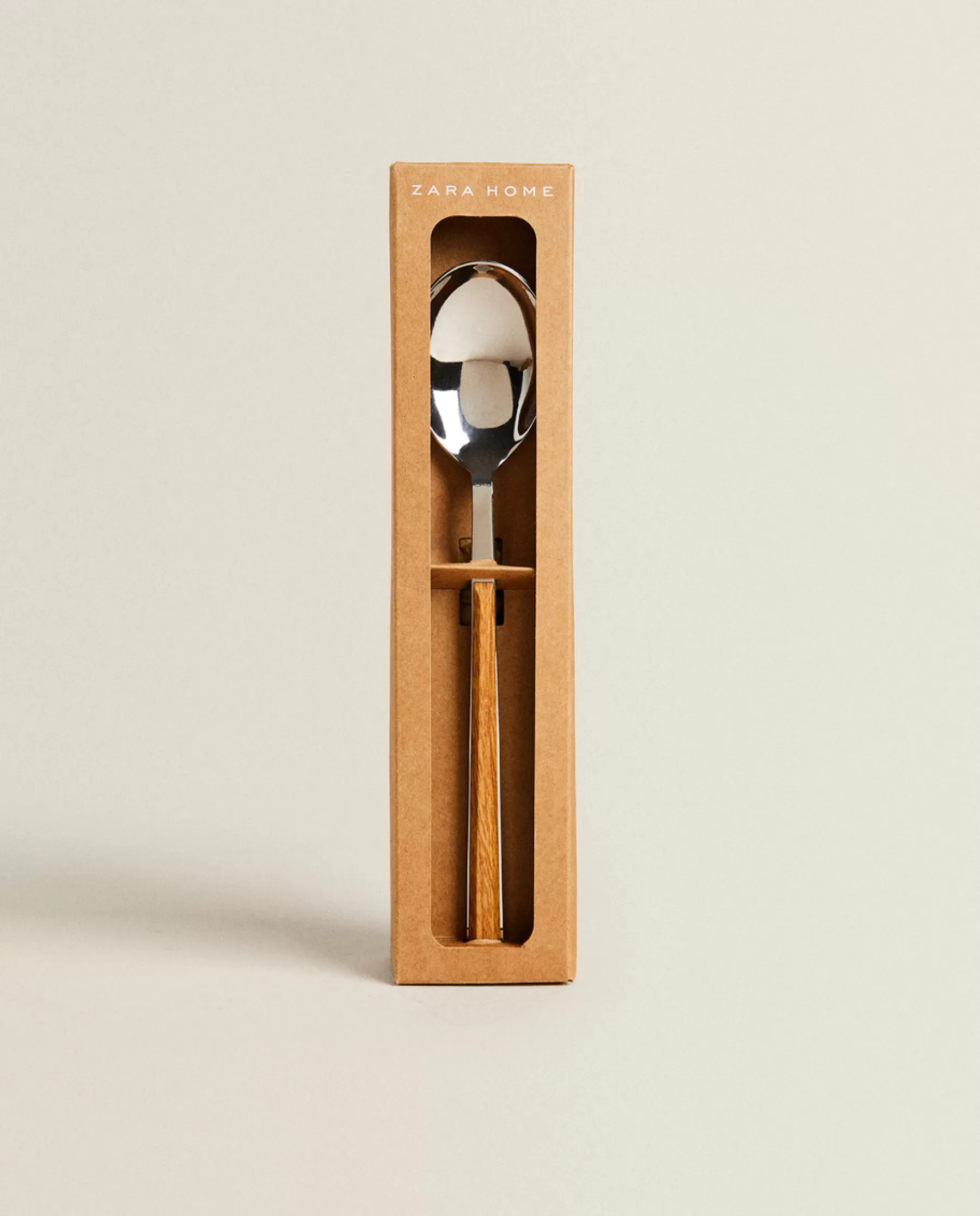 ZARA Home 4-Spoon Box With Wood Pattern Handles | Cutlery