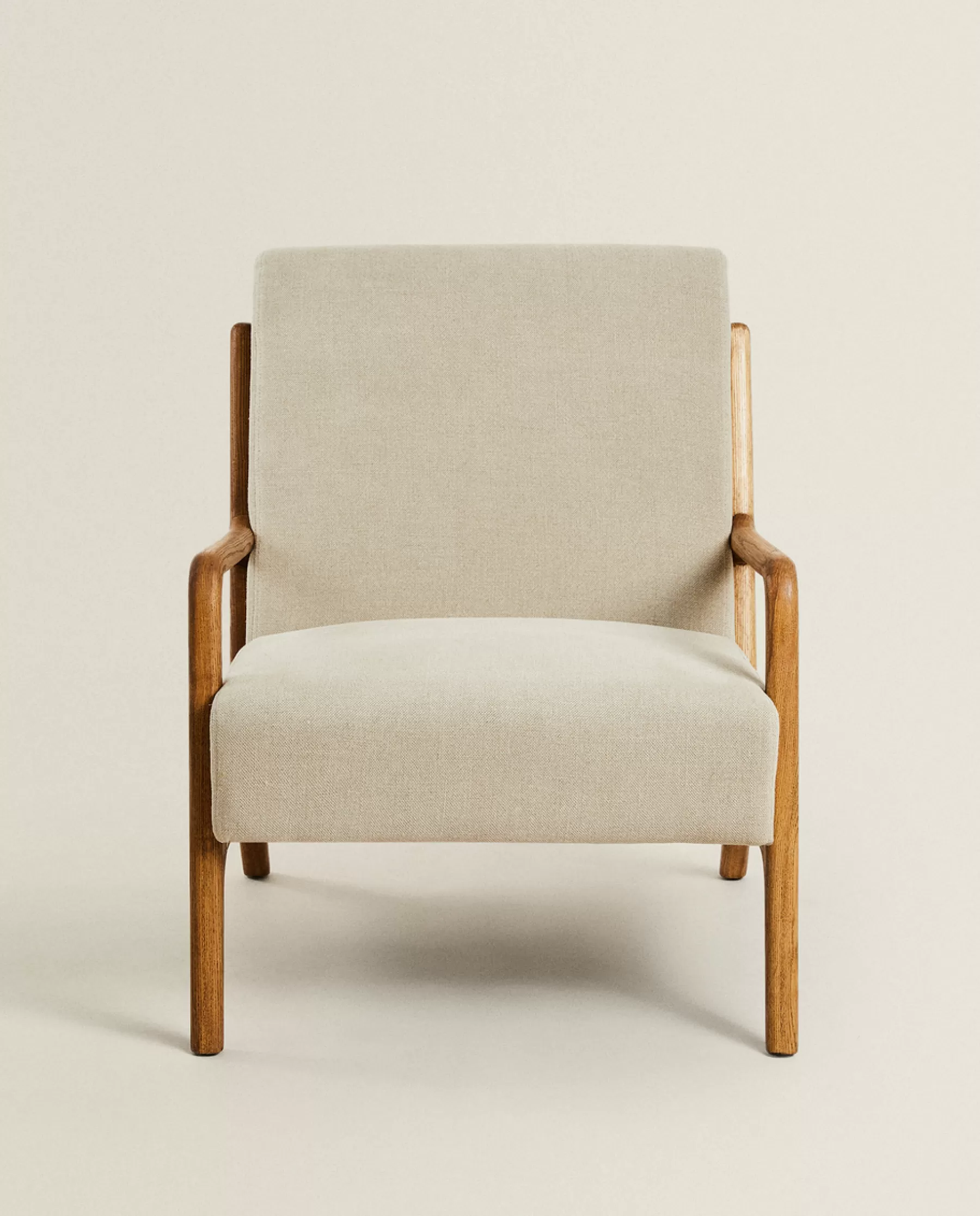 ZARA Home Ash Wood And Linen Armchair | Armchairs