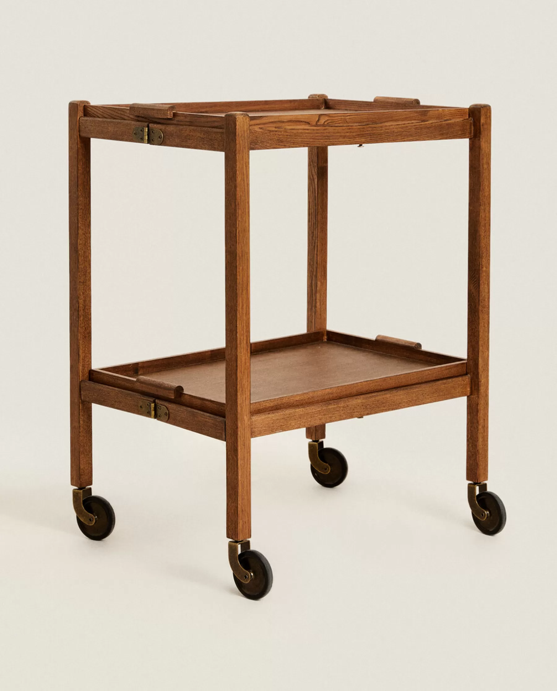 ZARA Home Ash Wood Folding Cart With Trays | Furniture