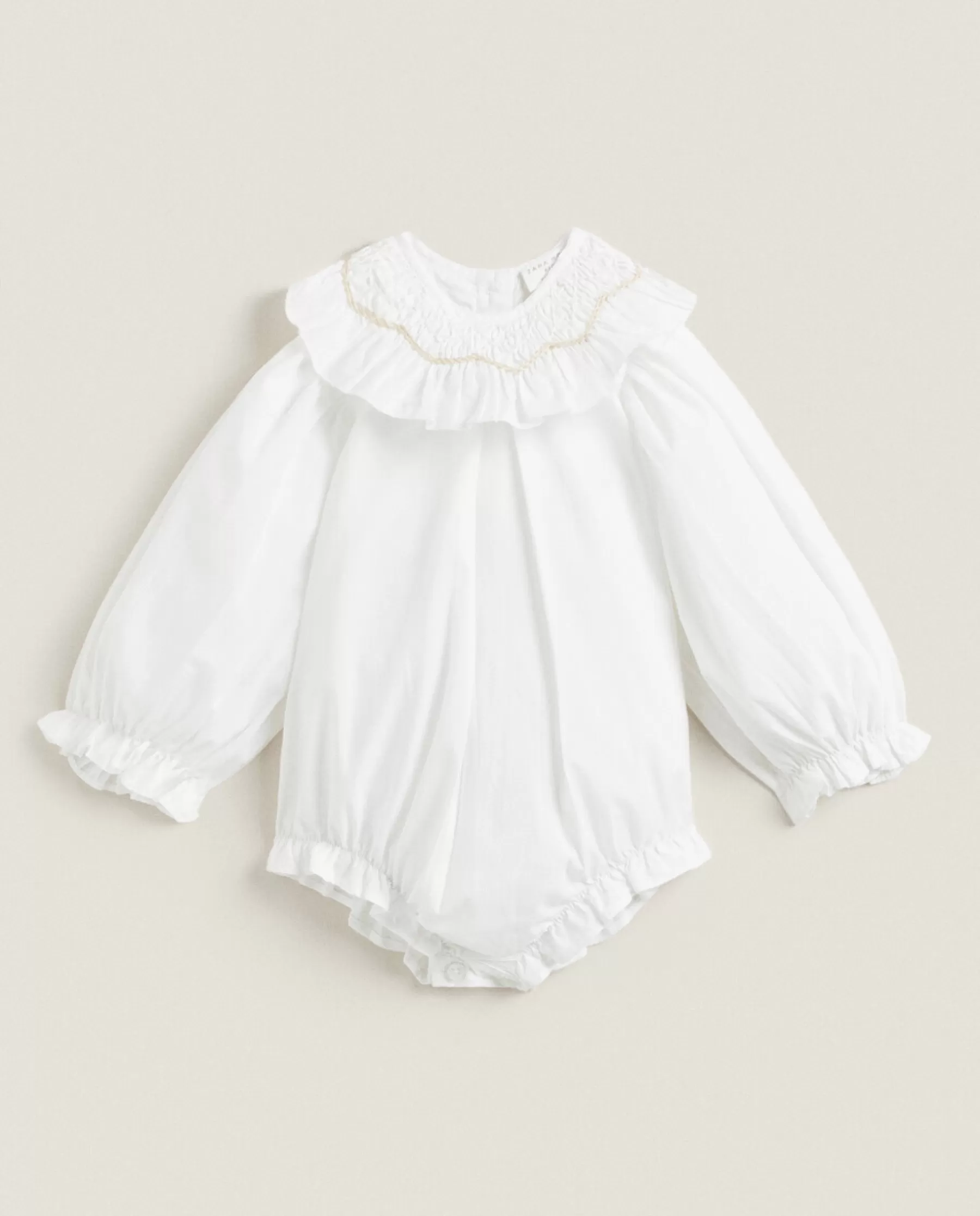 ZARA Home Bodysuit With Embroidered Collar | Clothing And Footwear