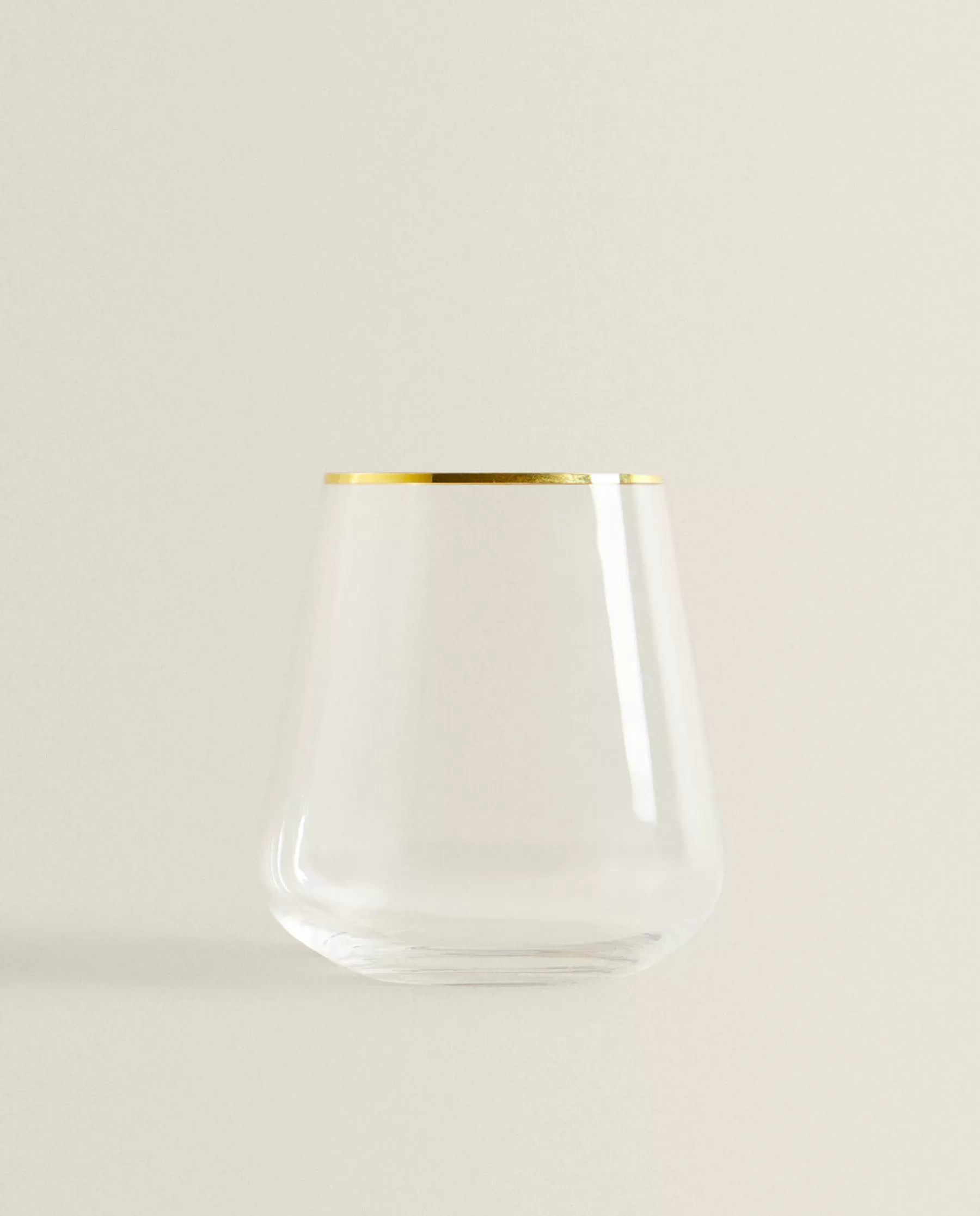 ZARA Home Bohemia Crystal Gold-Rimmed Tumbler | Tumblers