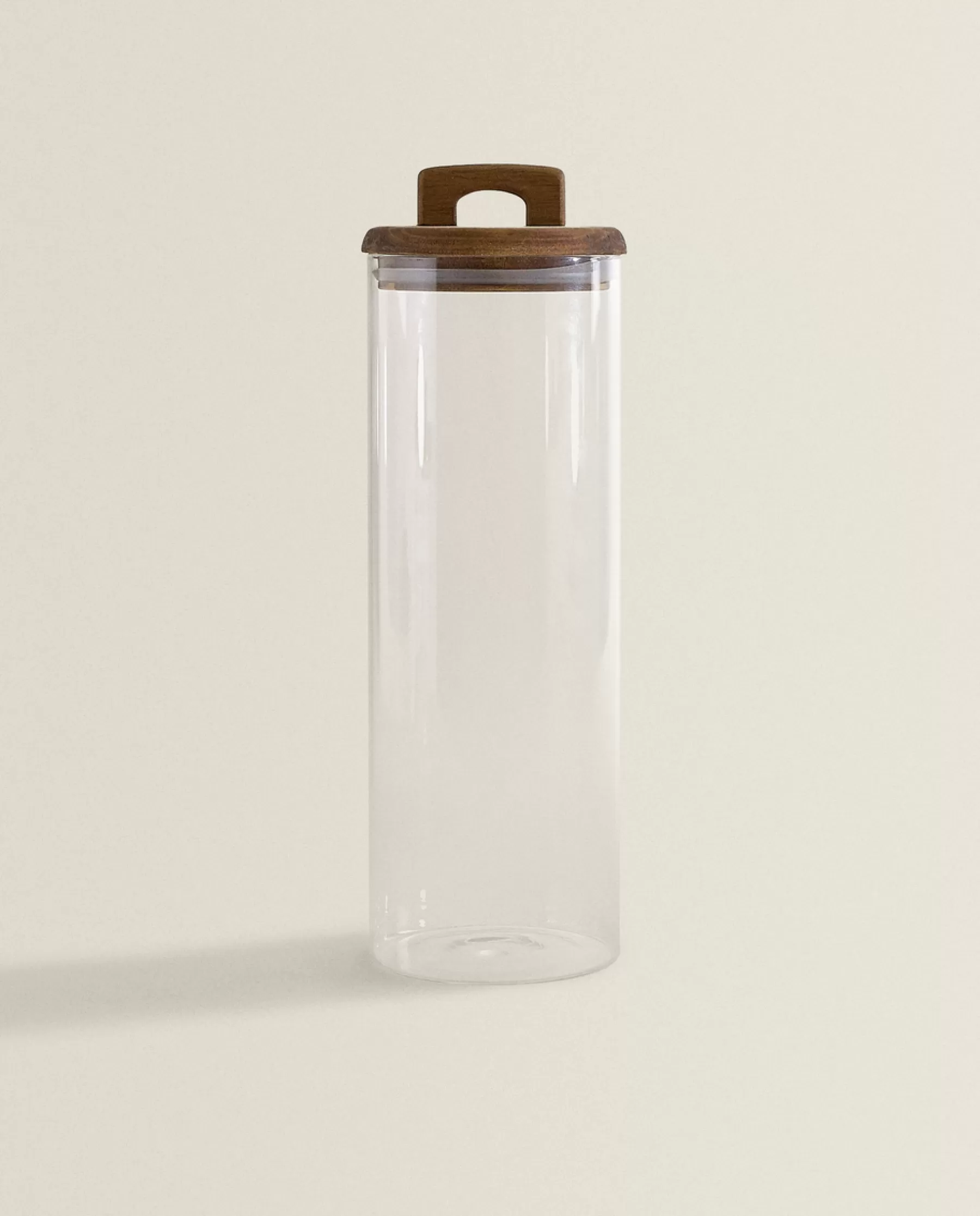 ZARA Home Borosilicate Glass And Wood Storage Jar | Borosilicate Glass