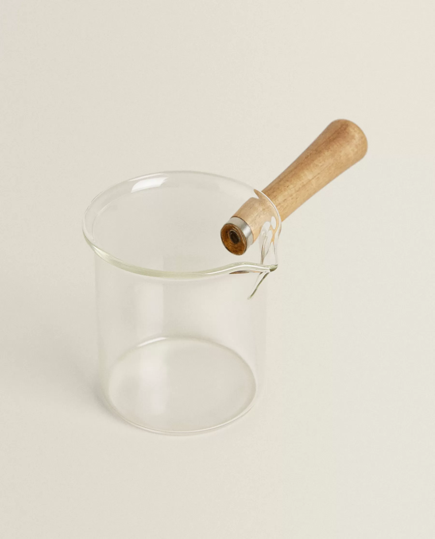 ZARA Home Borosilicate Glass And Wooden Milk Pitcher | Borosilicate Glass