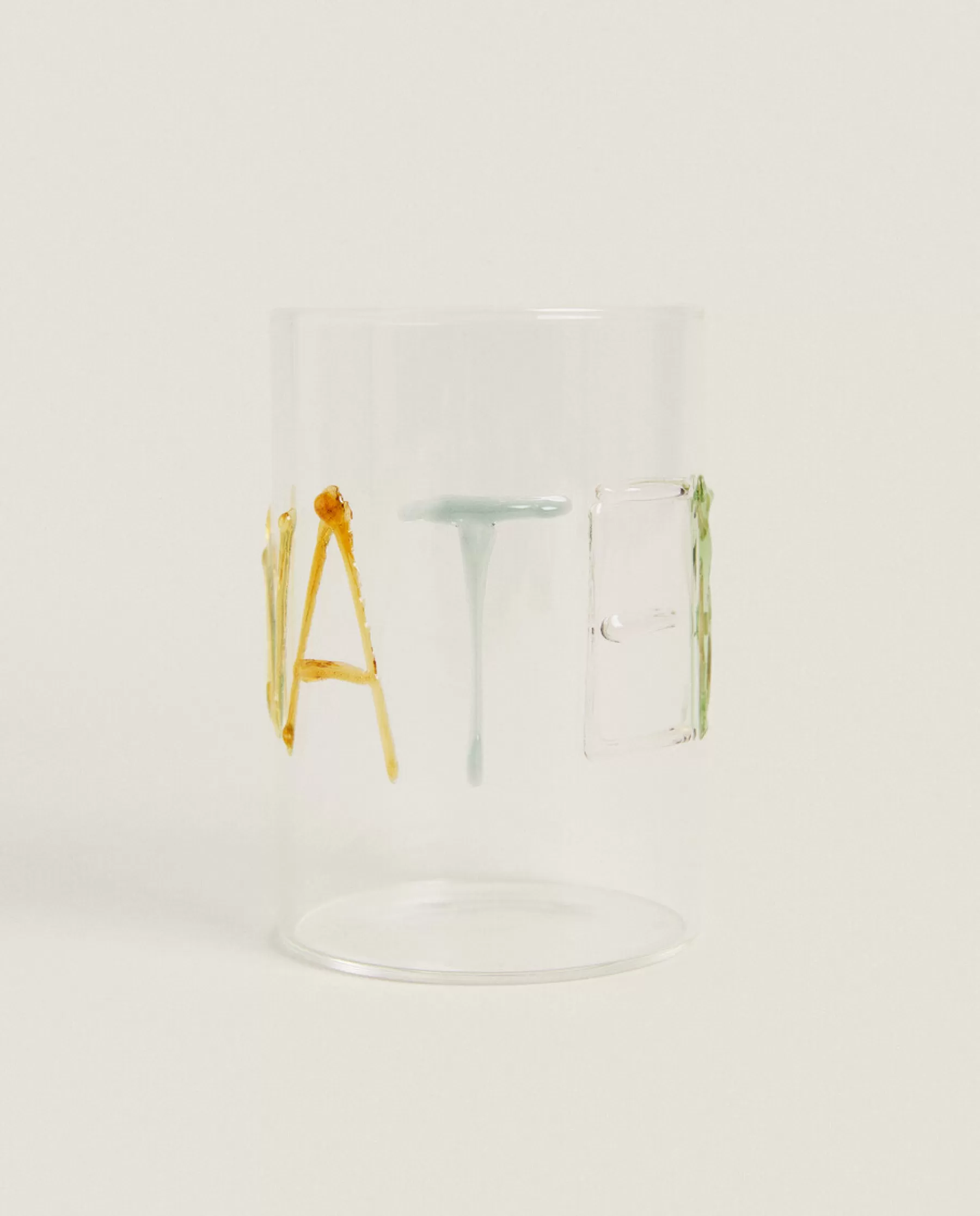 ZARA Home Borosilicate Glass Tumbler With Letters | Tumblers