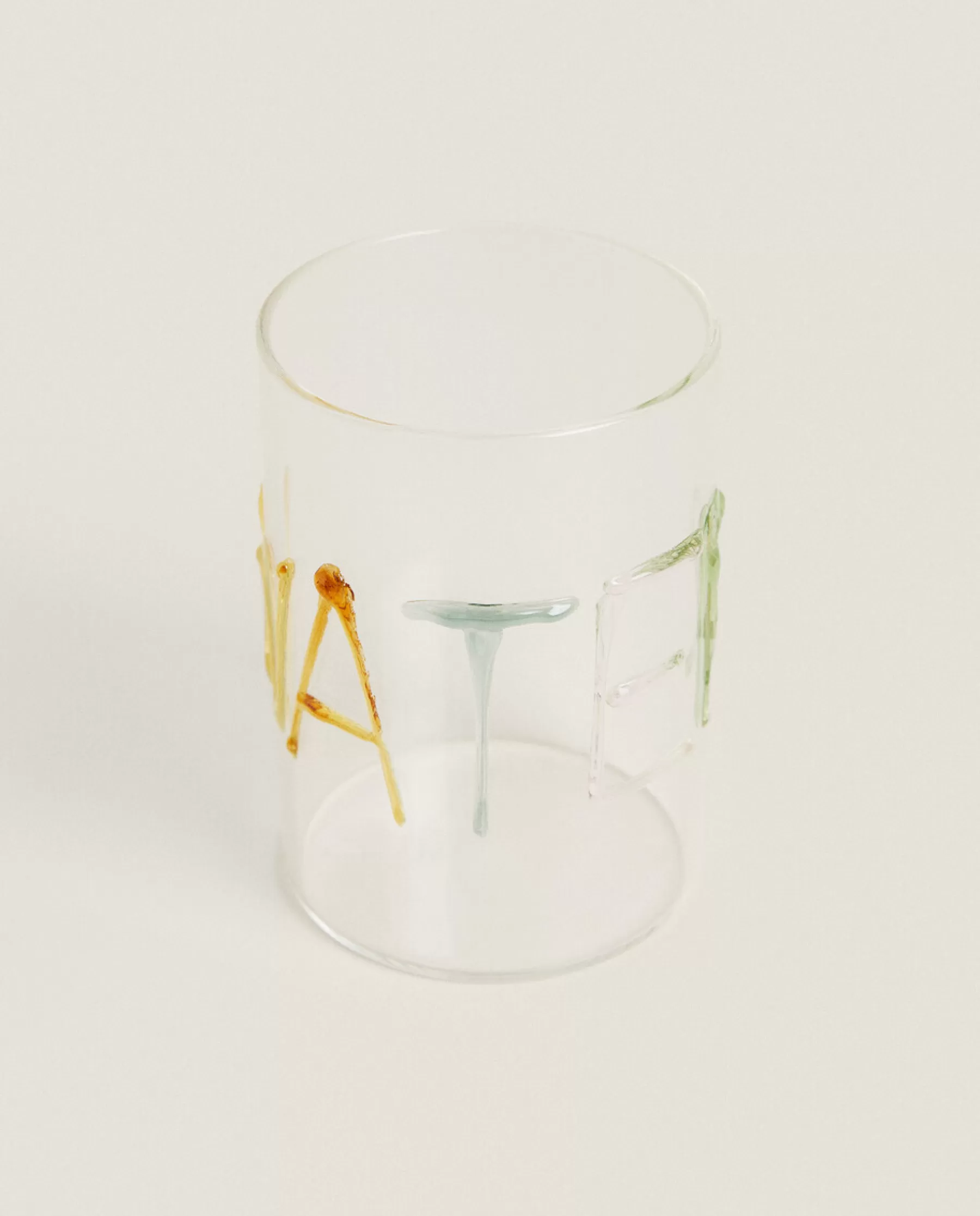 ZARA Home Borosilicate Glass Tumbler With Letters | Tumblers