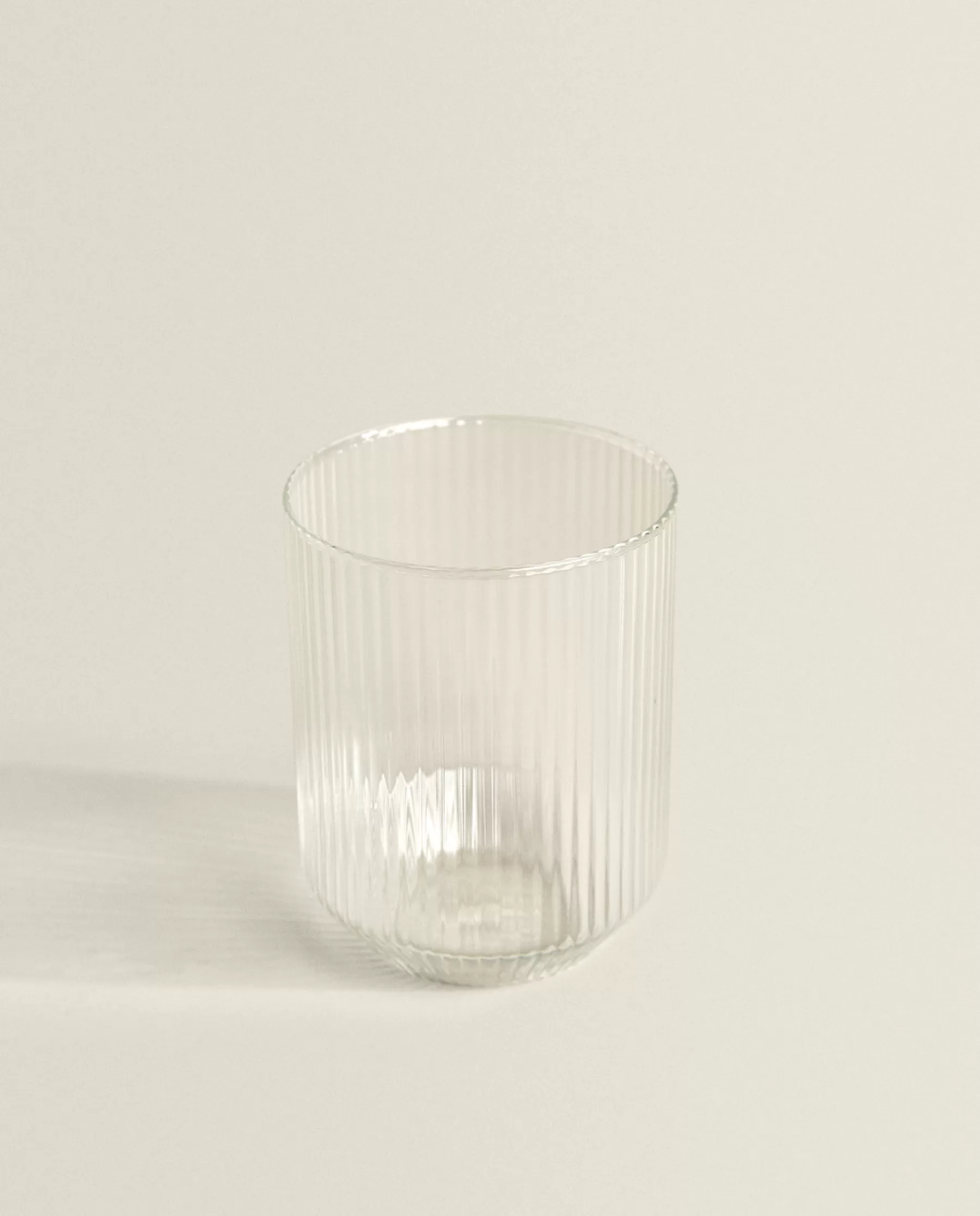 ZARA Home Borosilicate Glass Tumbler With Raised Lines | Tumblers