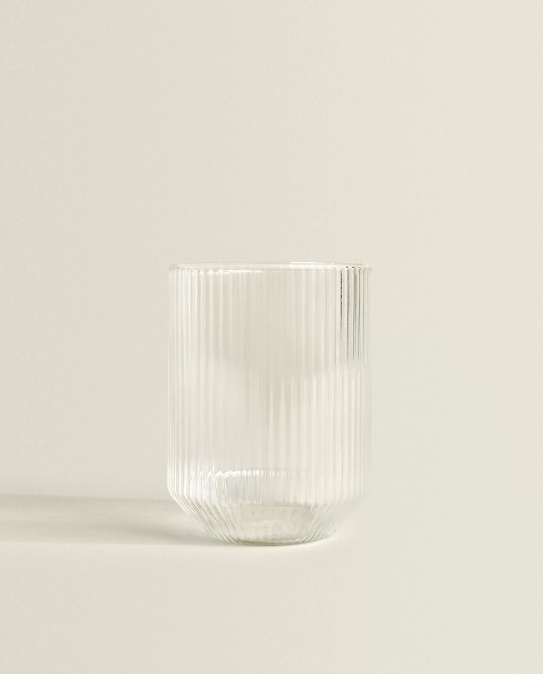 ZARA Home Borosilicate Glass Tumbler With Raised Lines | Tumblers