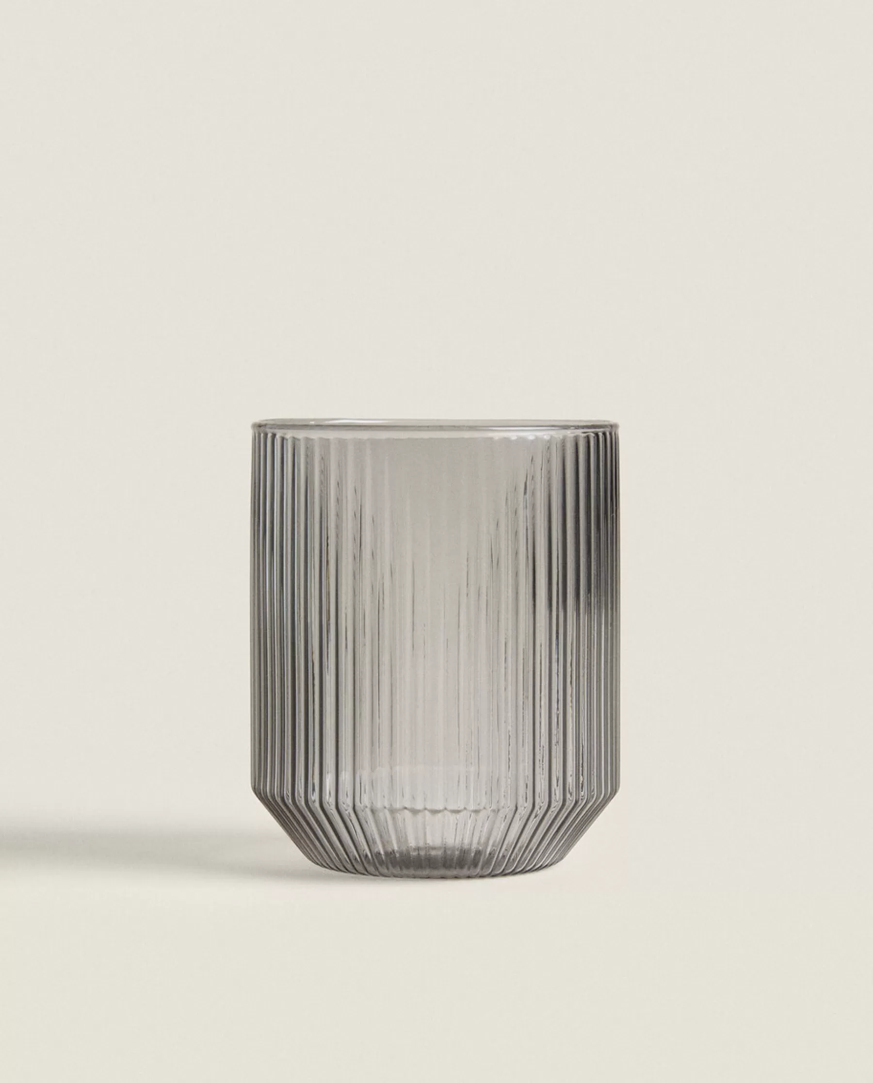 ZARA Home Borosilicate Glass Tumbler With Raised Lines | Tumblers