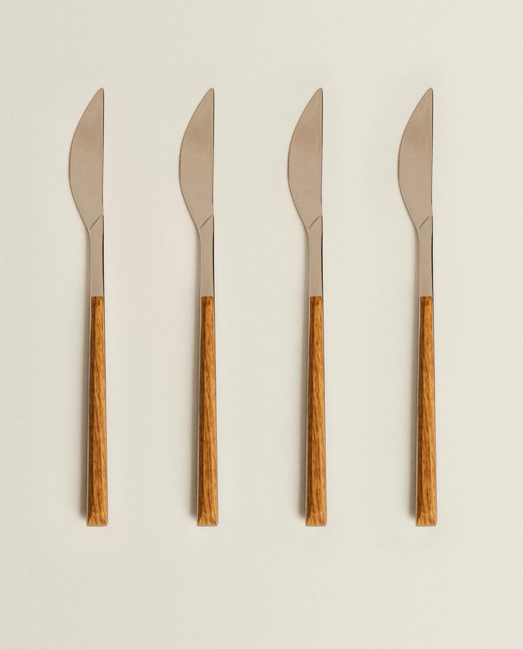 ZARA Home Box 4 Knives With Wood Pattern Handle | Cutlery