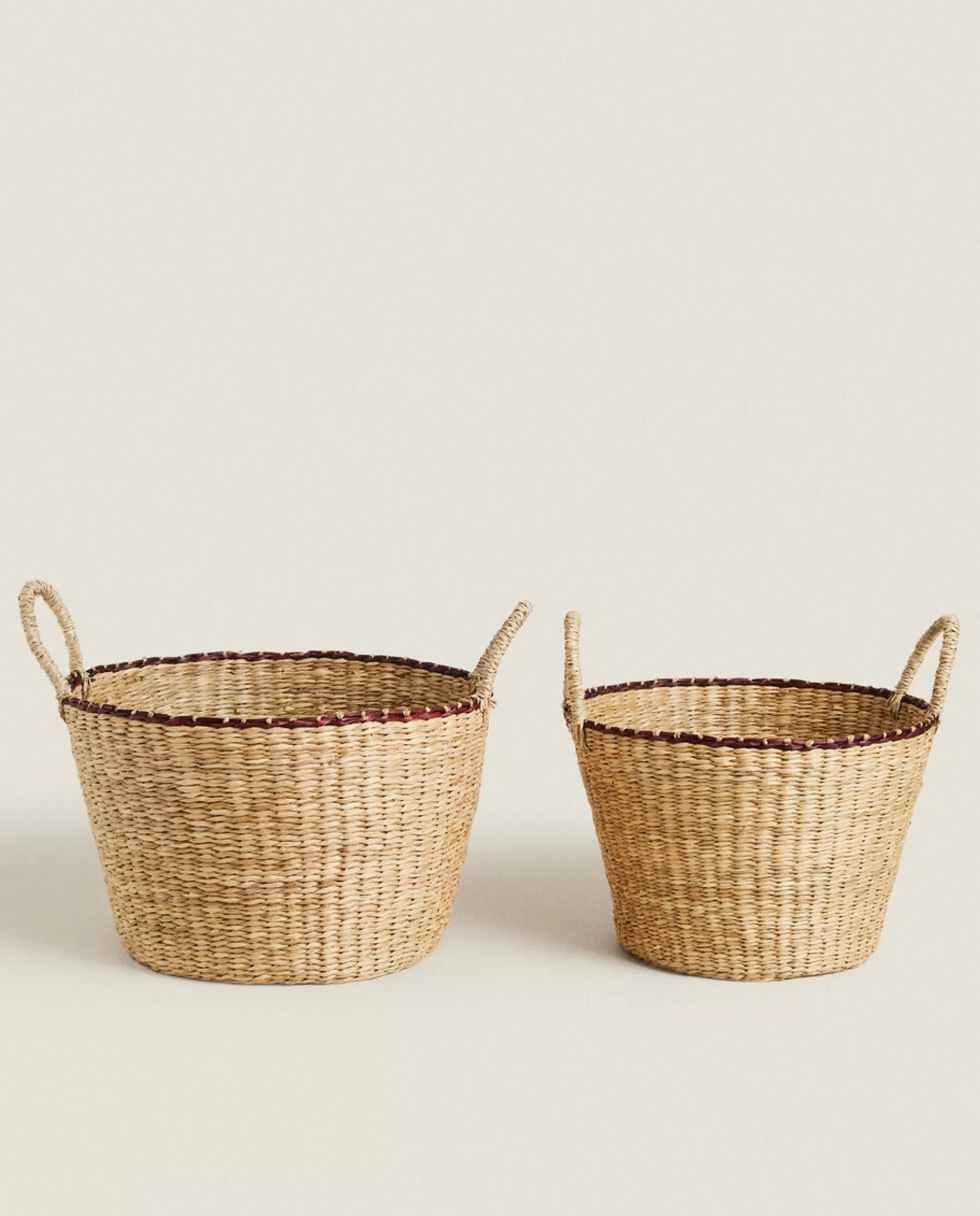 ZARA Home Braided Basket With Handles | Baskets