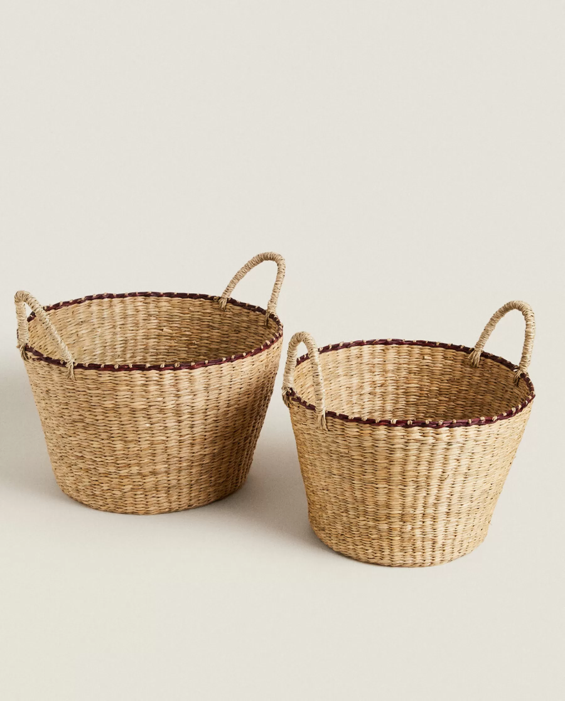 ZARA Home Braided Basket With Handles | Baskets