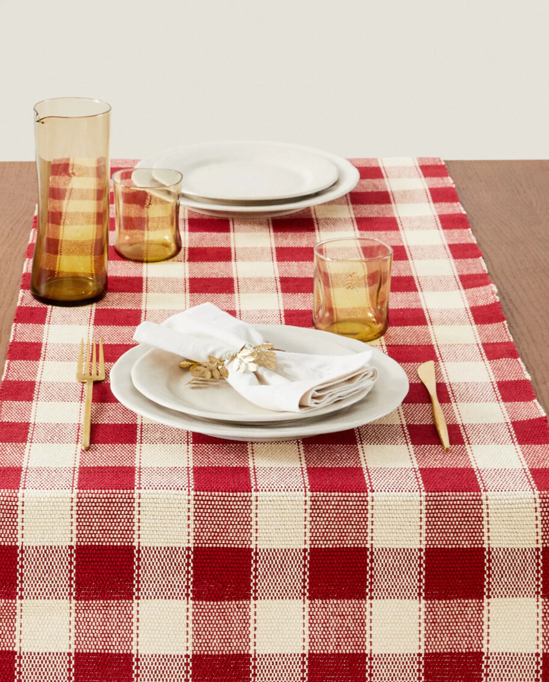 ZARA Home Christmas Check Table Runner | Dining