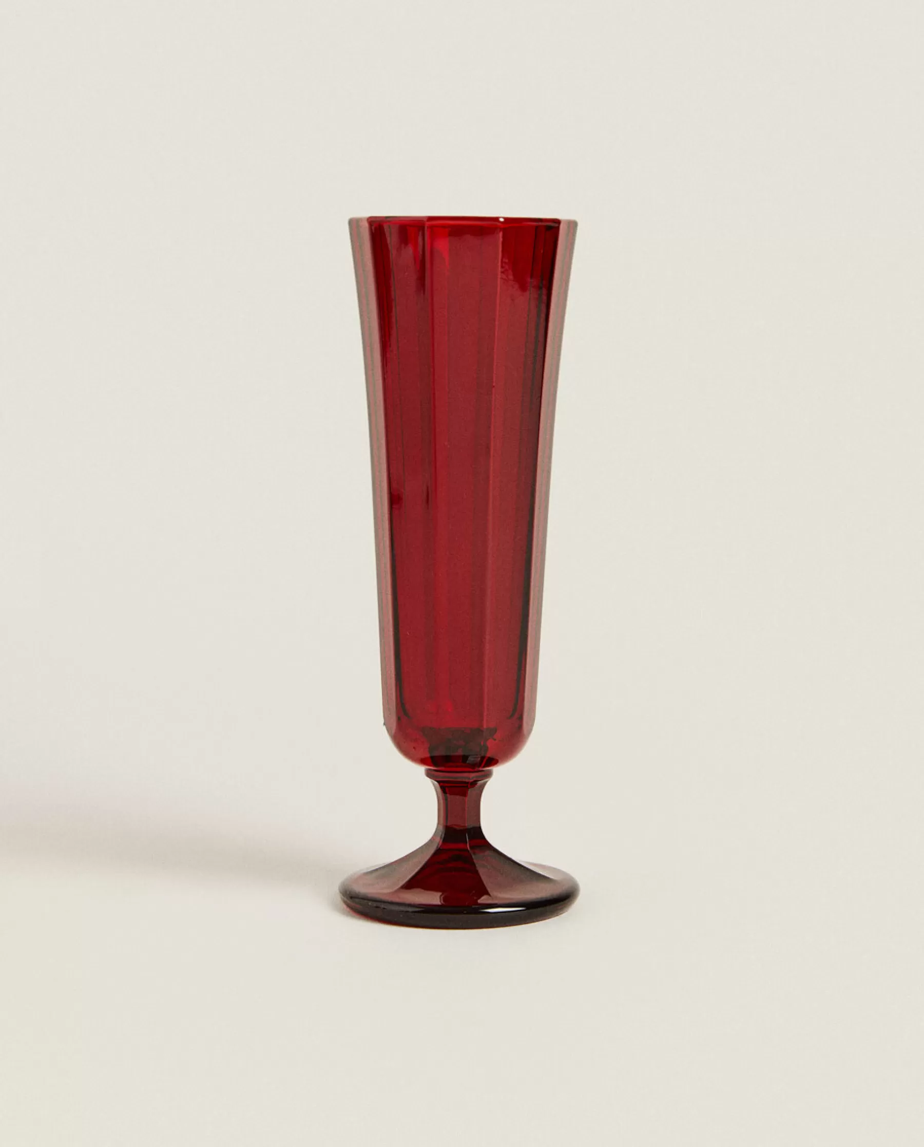 ZARA Home Christmas Faceted Glass Flute | Dining