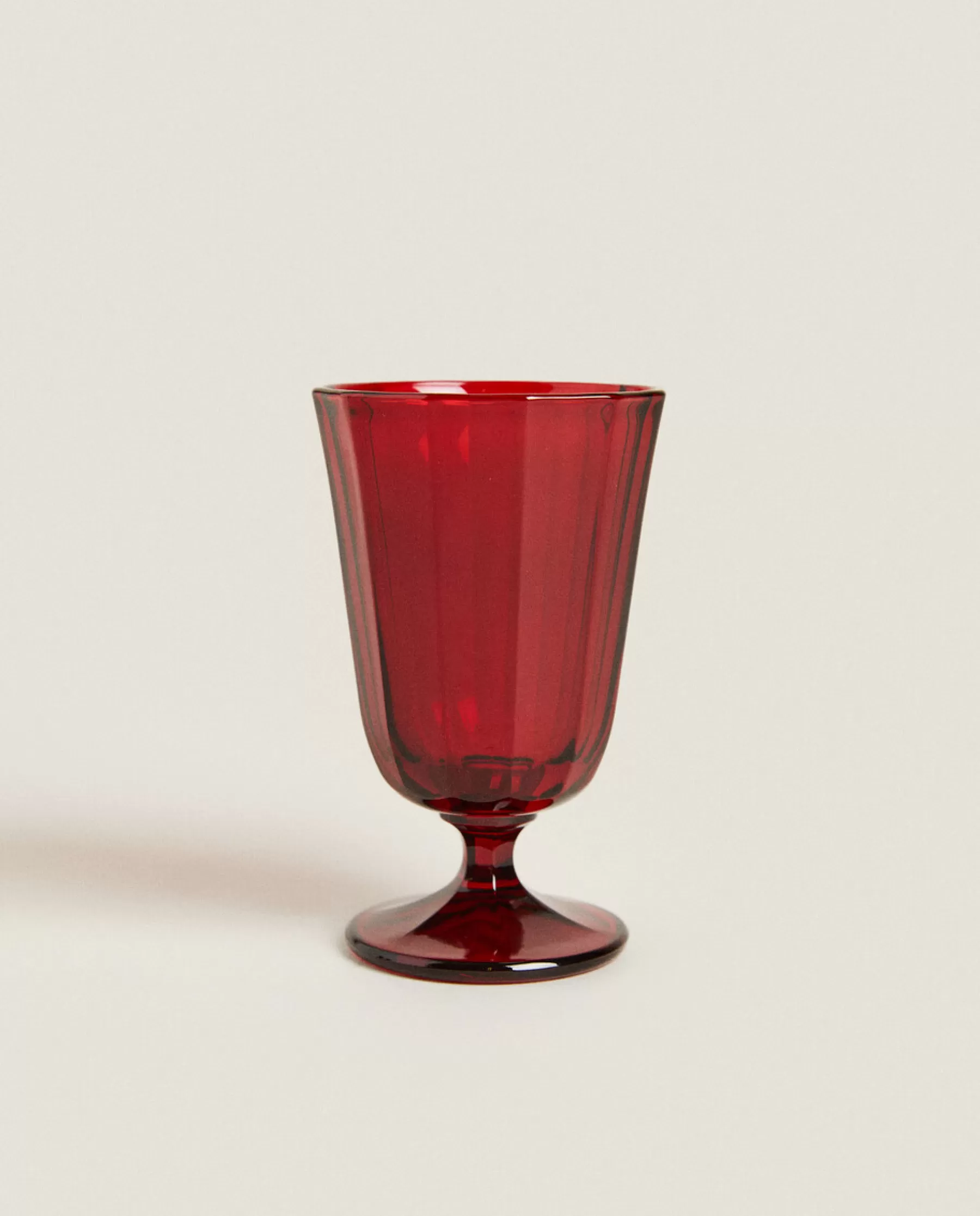 ZARA Home Christmas Faceted Wine Glass | Dining