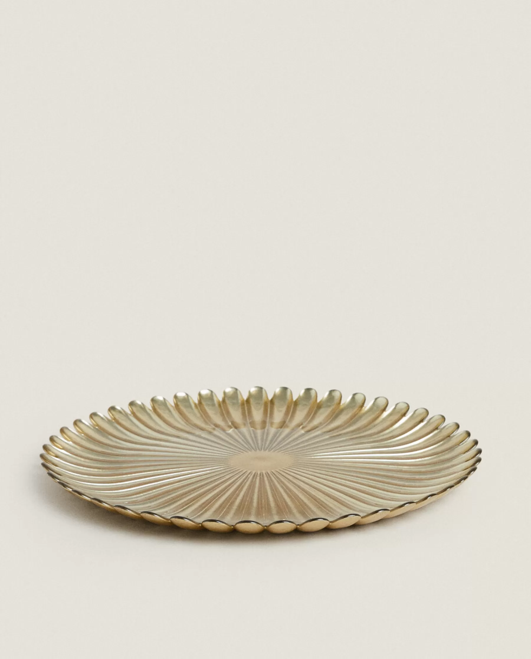 ZARA Home Christmas Glass Service Plate With Raised Design | Dining