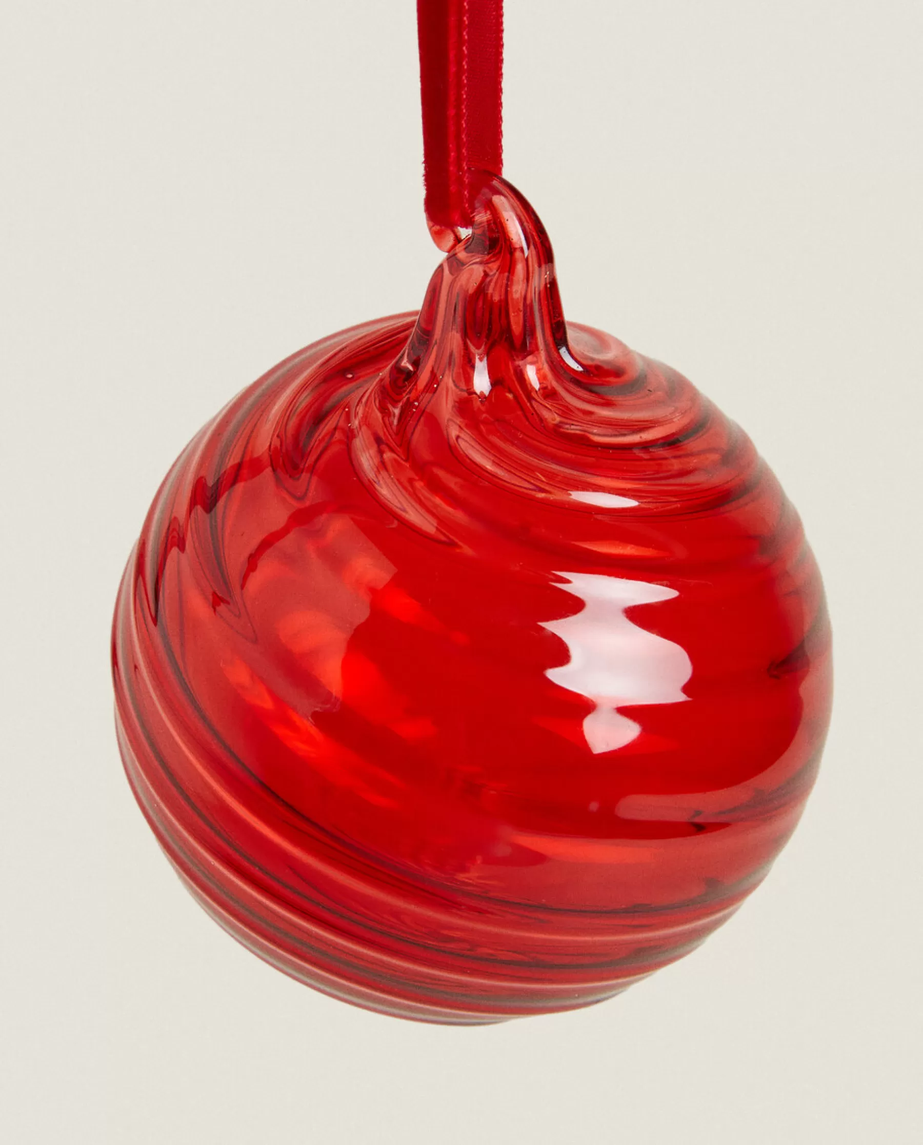 ZARA Home Christmas Spiral Glass Bauble Decoration | Decoration