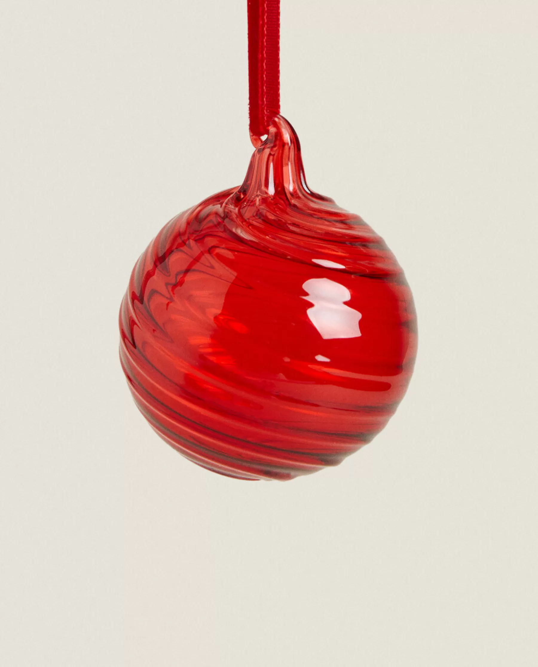 ZARA Home Christmas Spiral Glass Bauble Decoration | Decoration