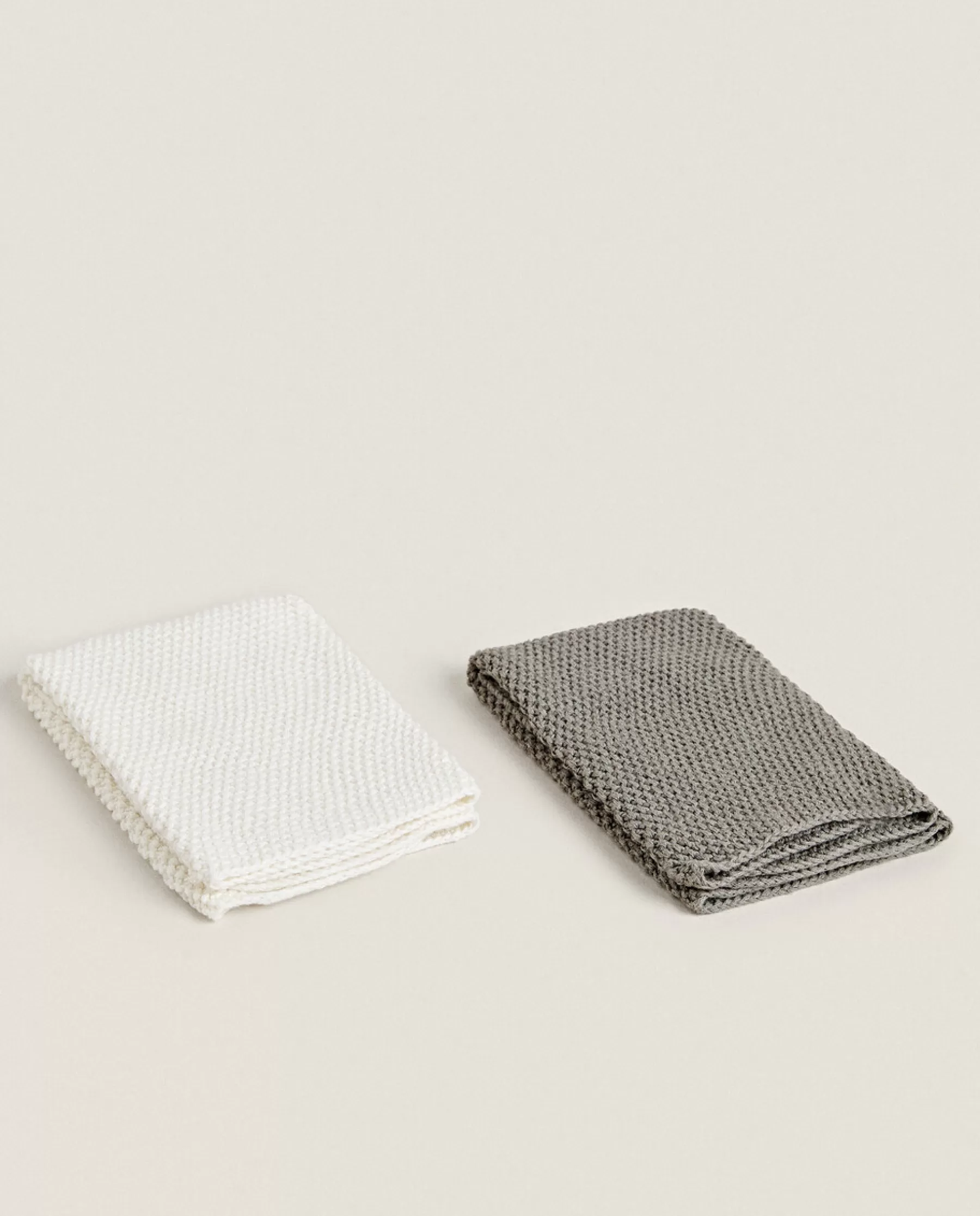 ZARA Home Chunky Knit Kitchen Towel (Pack Of 2) | Kitchen Towels, Aprons And Bags