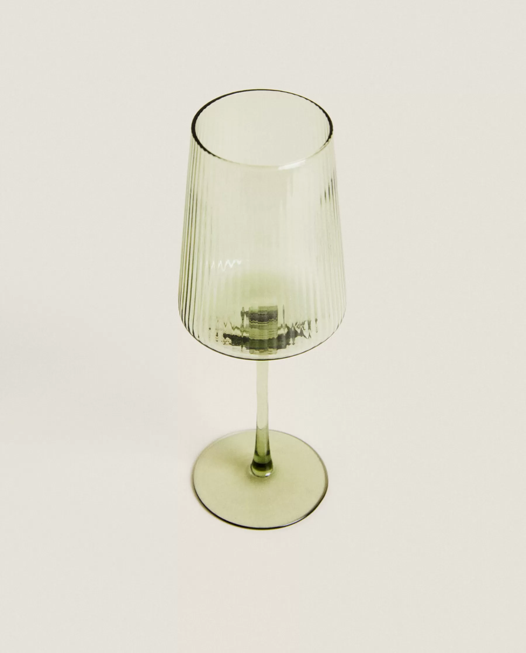 ZARA Home Conical Wine Glass With Lines | Glasses And Flutes