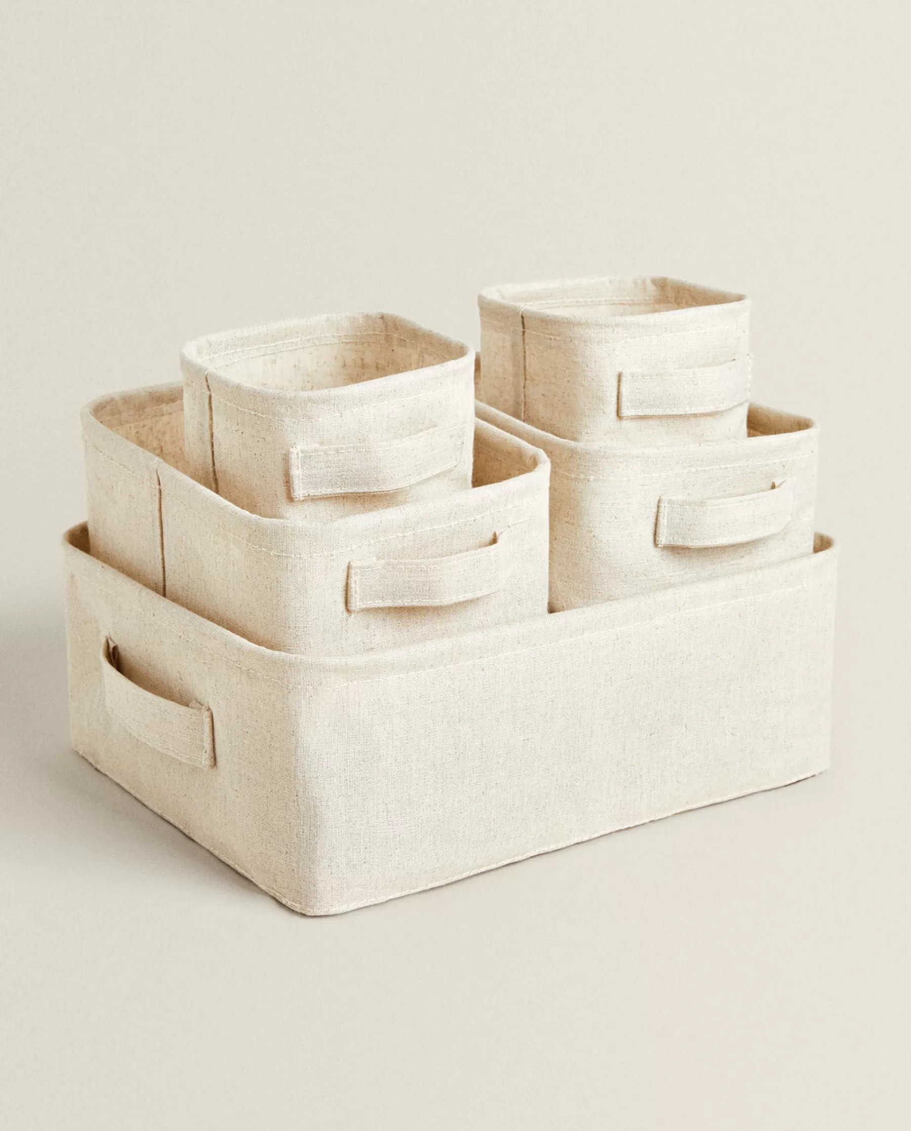 ZARA Home Cotton And Linen Organizer Box | Storage