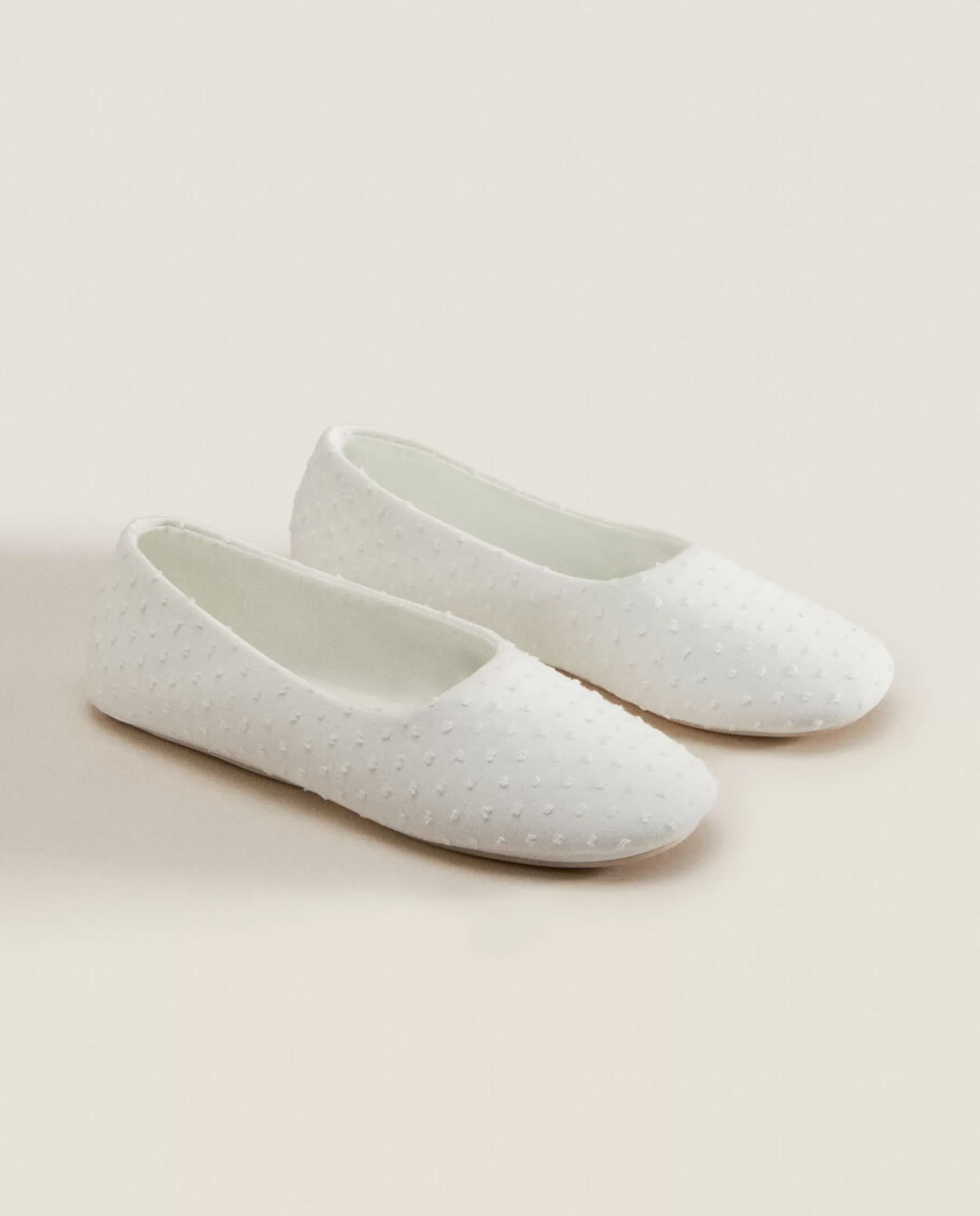 ZARA Home Cotton Ballerina Slippers | Woman