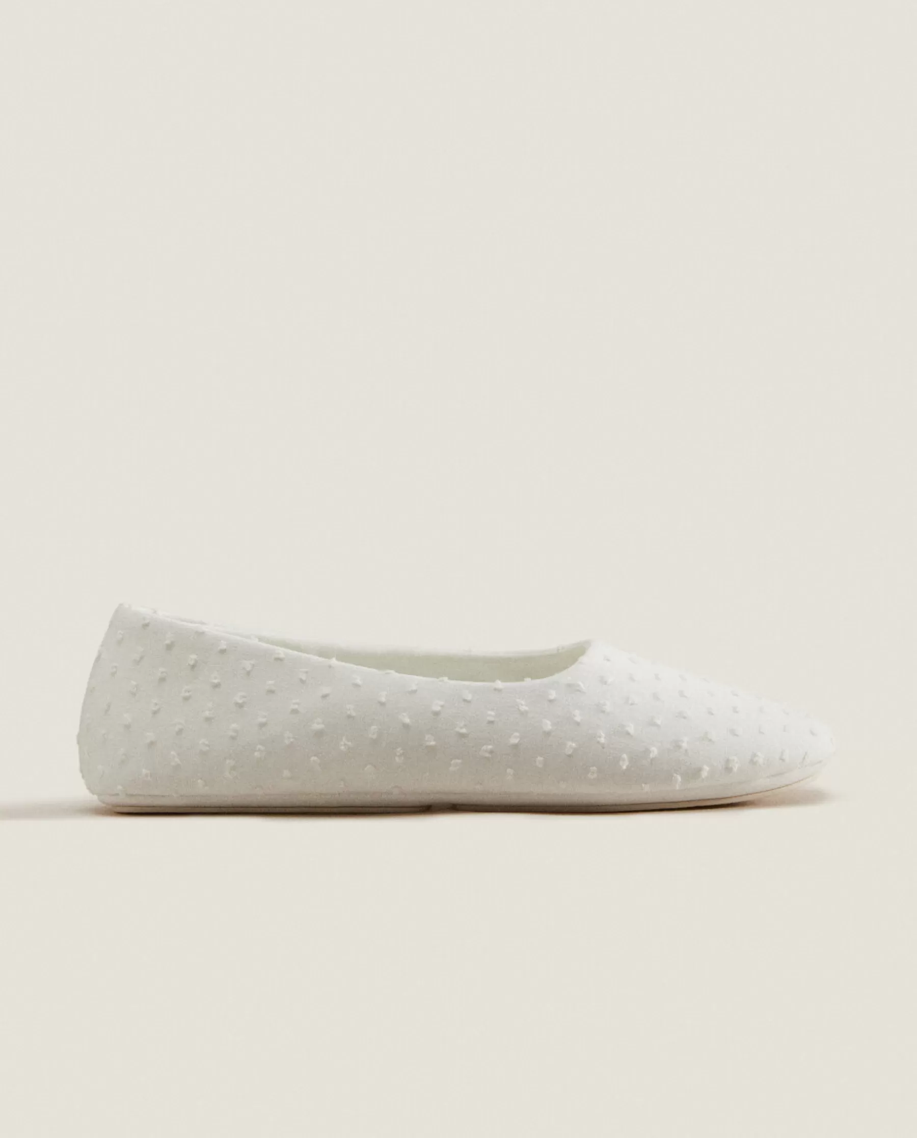 ZARA Home Cotton Ballerina Slippers | Woman