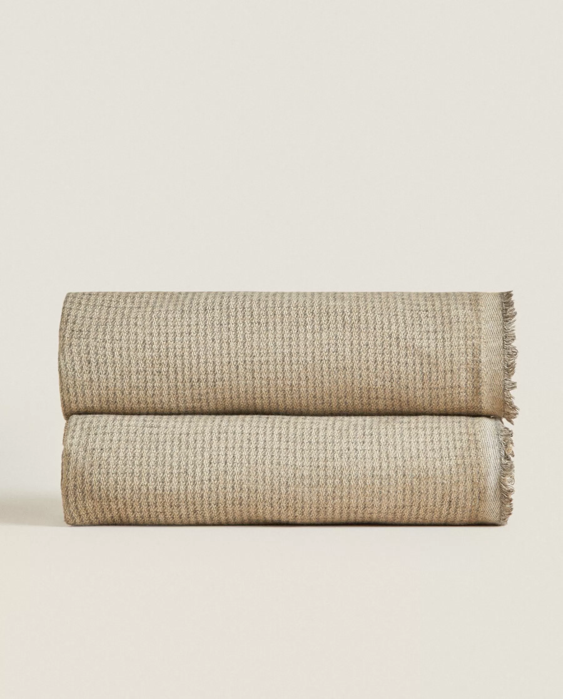 ZARA Home Cotton Blanket With Fringing | Blankets