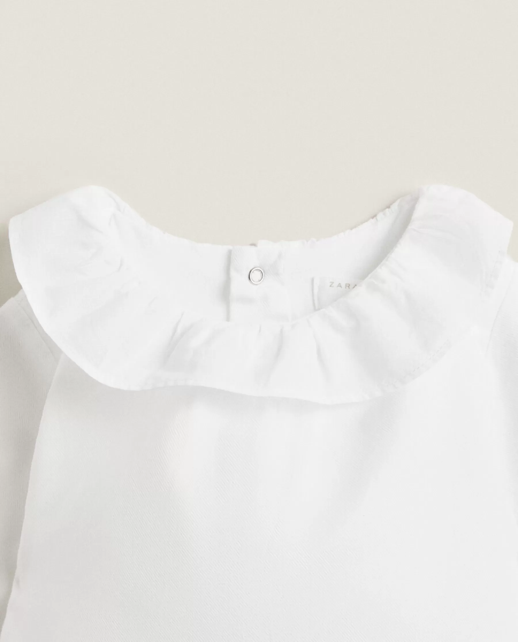 ZARA Home Cotton Bodysuit With Ruffled Neckline | Clothing And Footwear