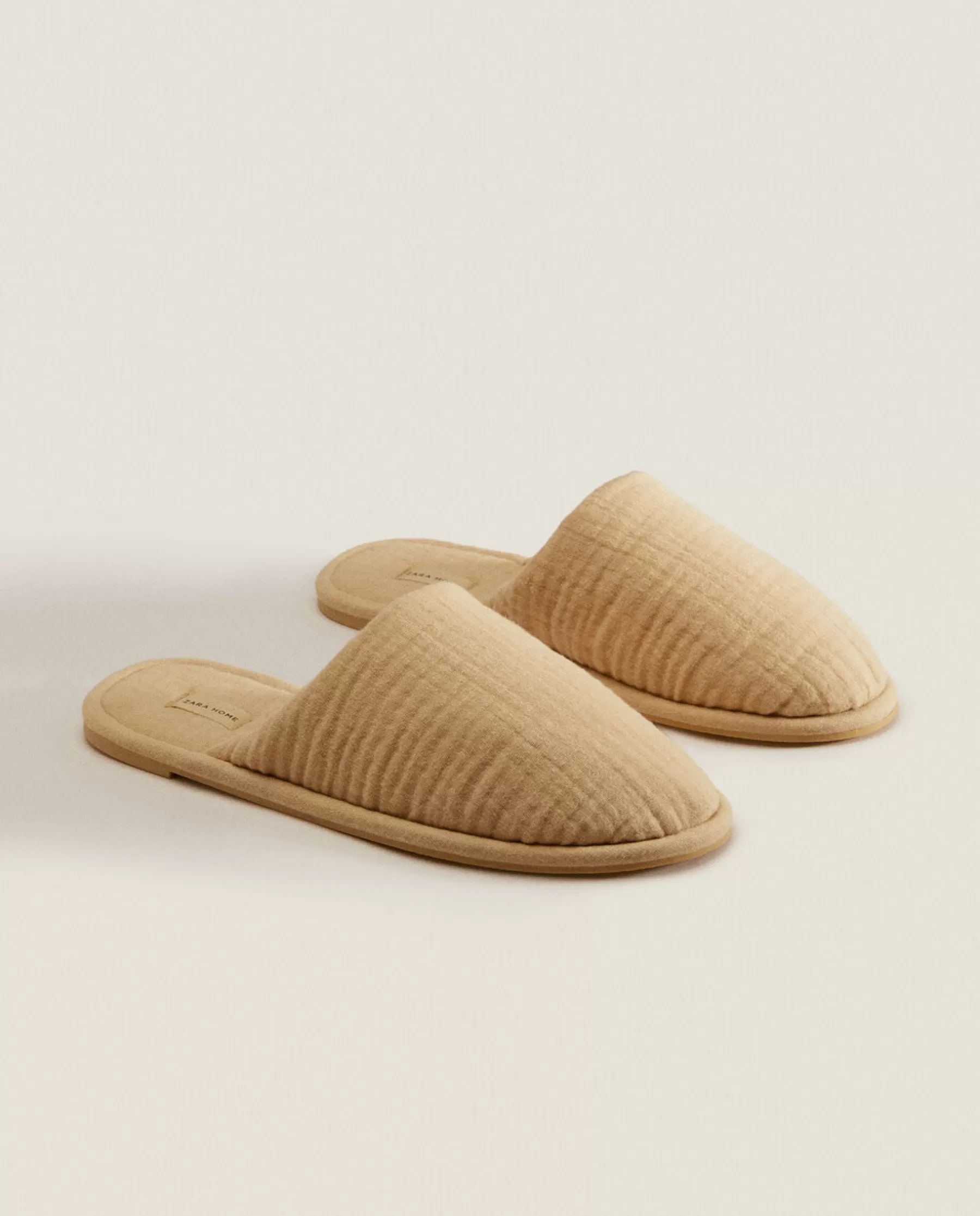 ZARA Home Cotton Muslin Slippers | Woman