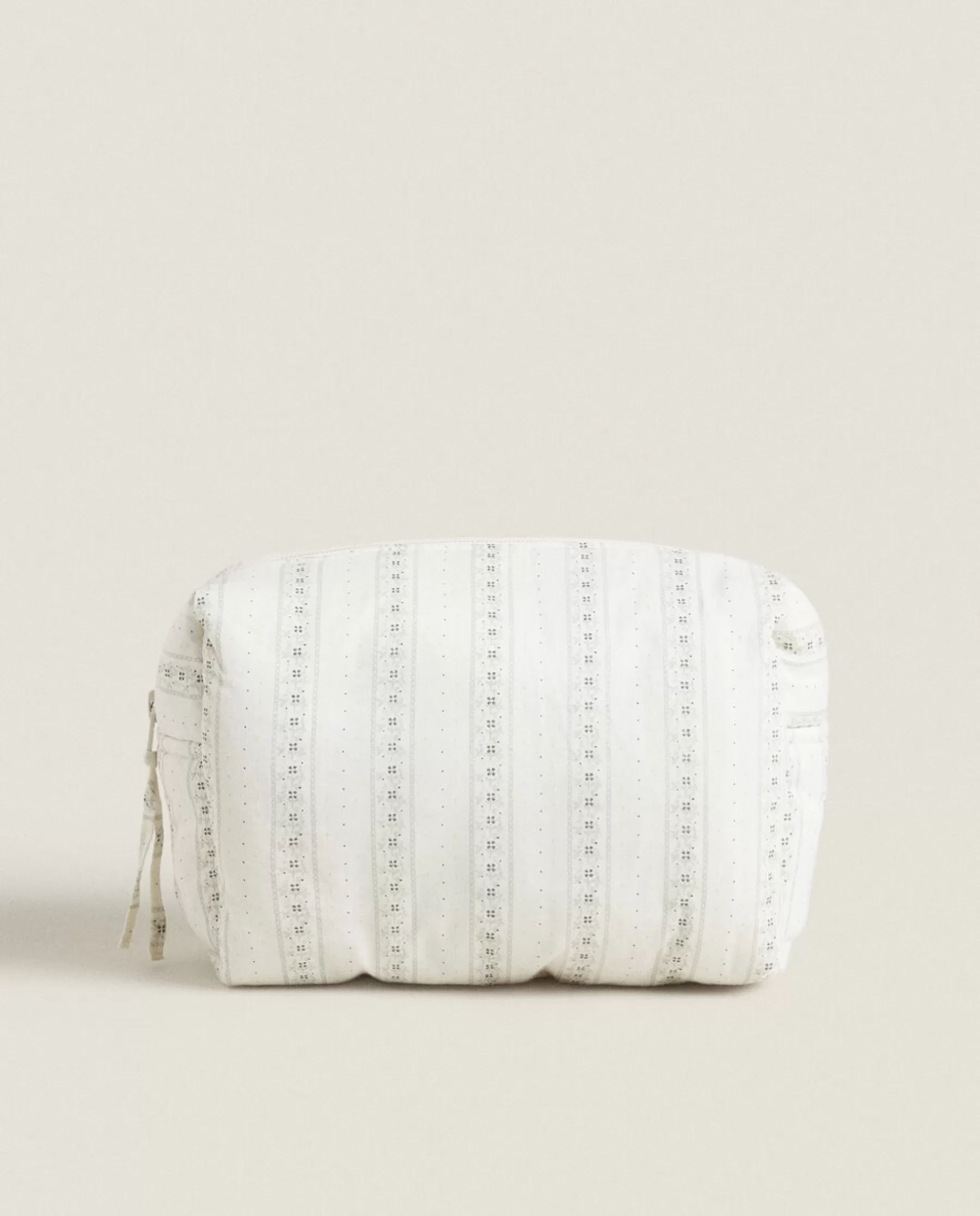 ZARA Home Cotton Toiletry Bag With Border | Toiletry Bags