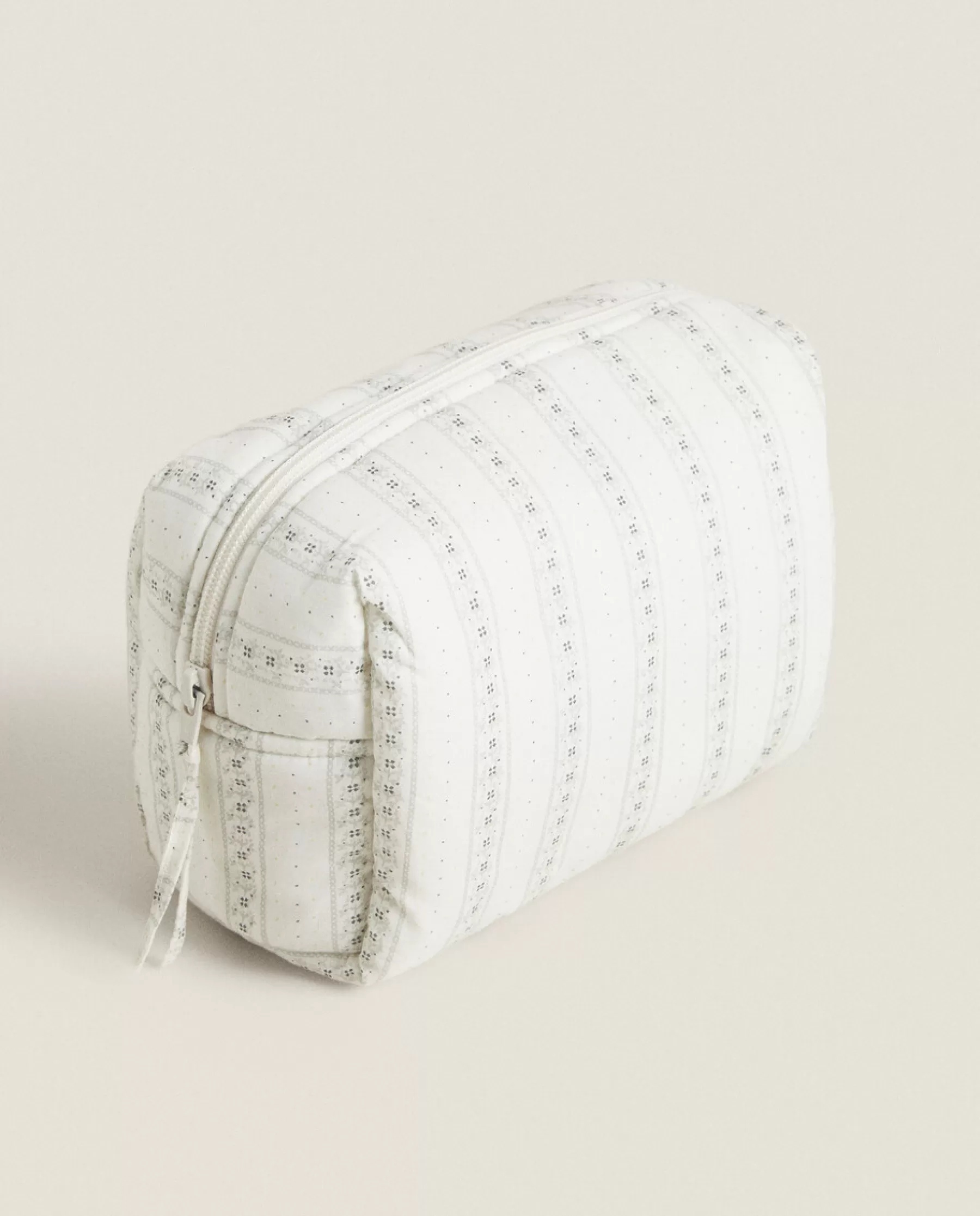 ZARA Home Cotton Toiletry Bag With Border | Toiletry Bags