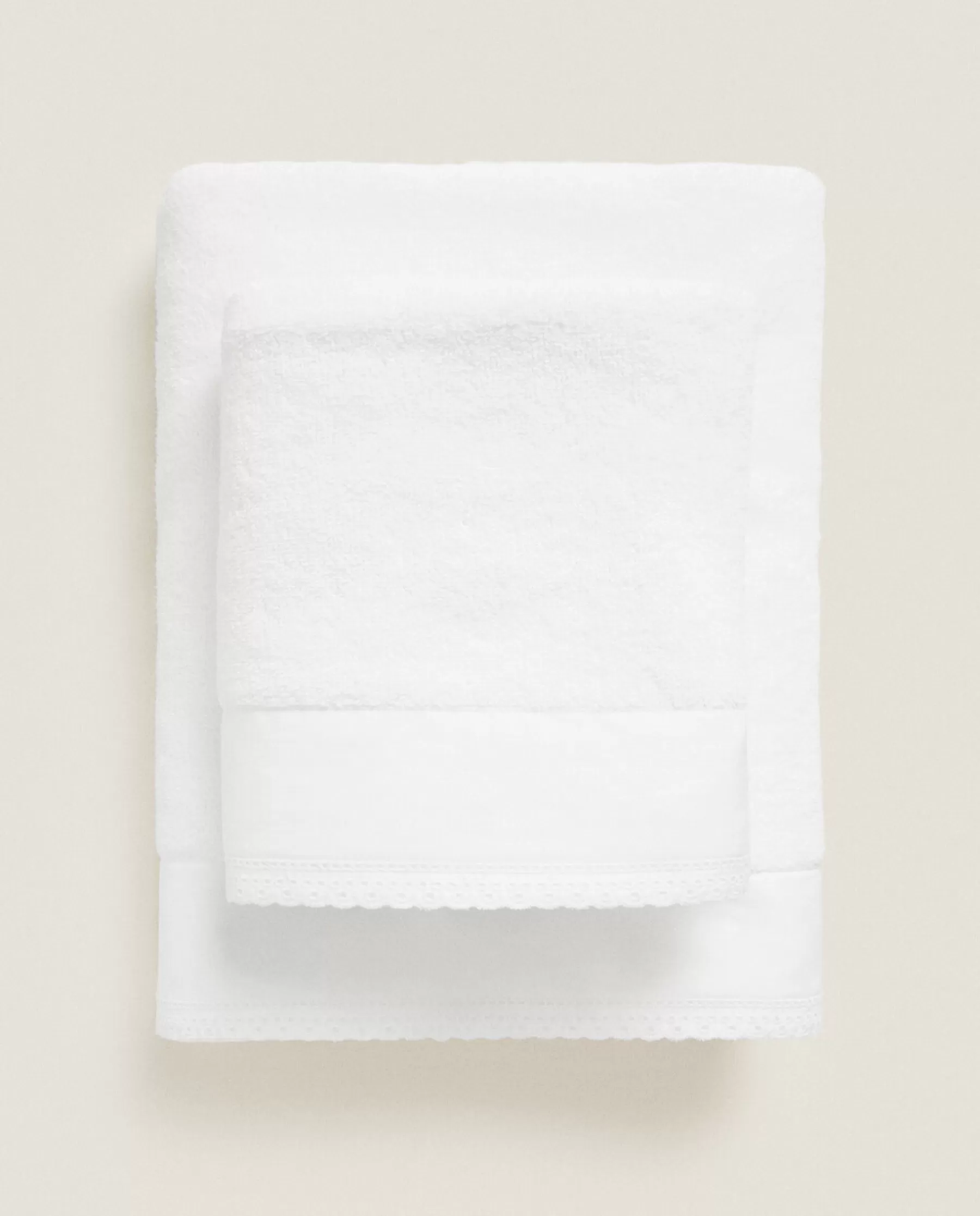 ZARA Home Embroidered Border Towel | Bathroom