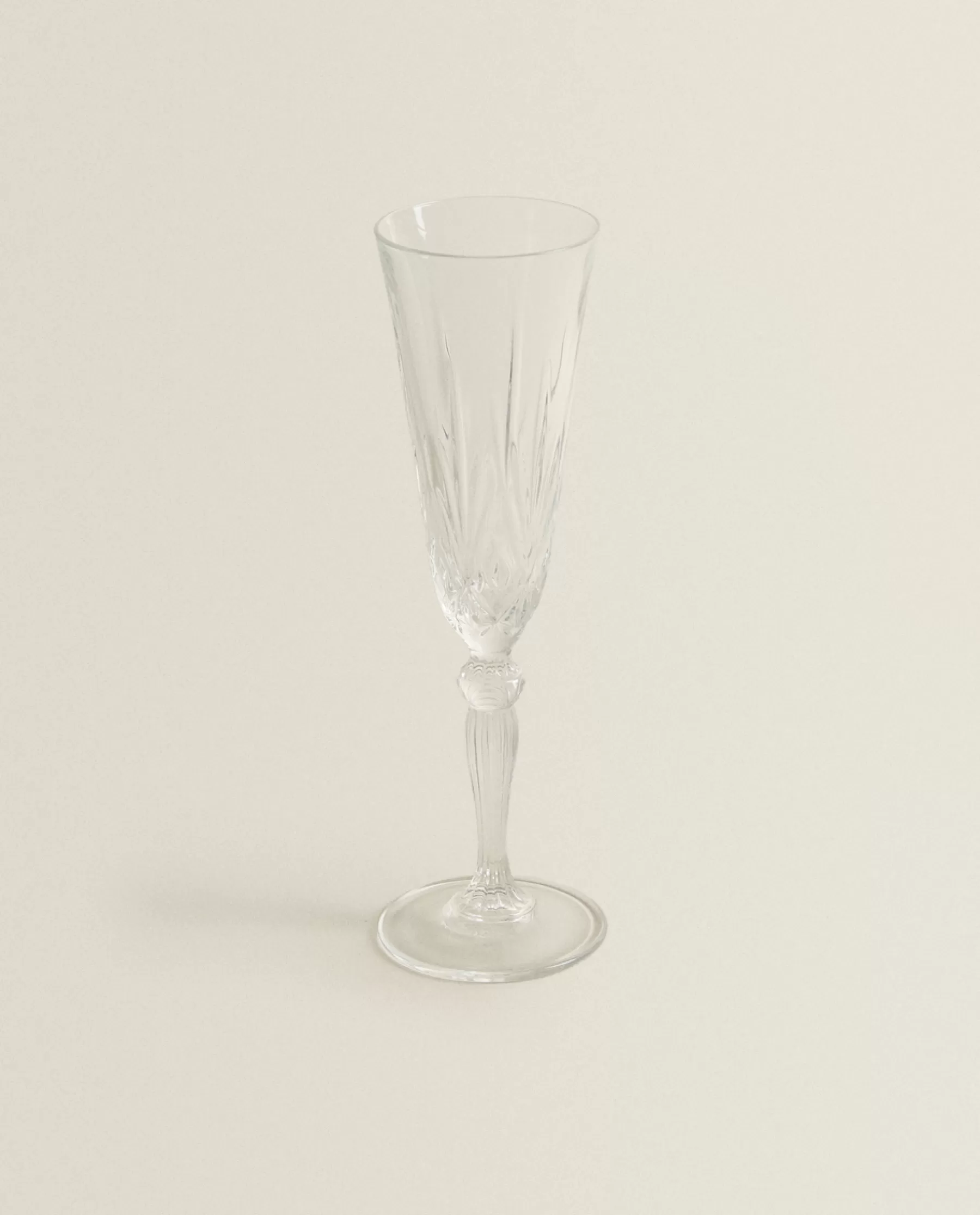 ZARA Home Engraved Crystalline Flute Glass | Glasses And Flutes