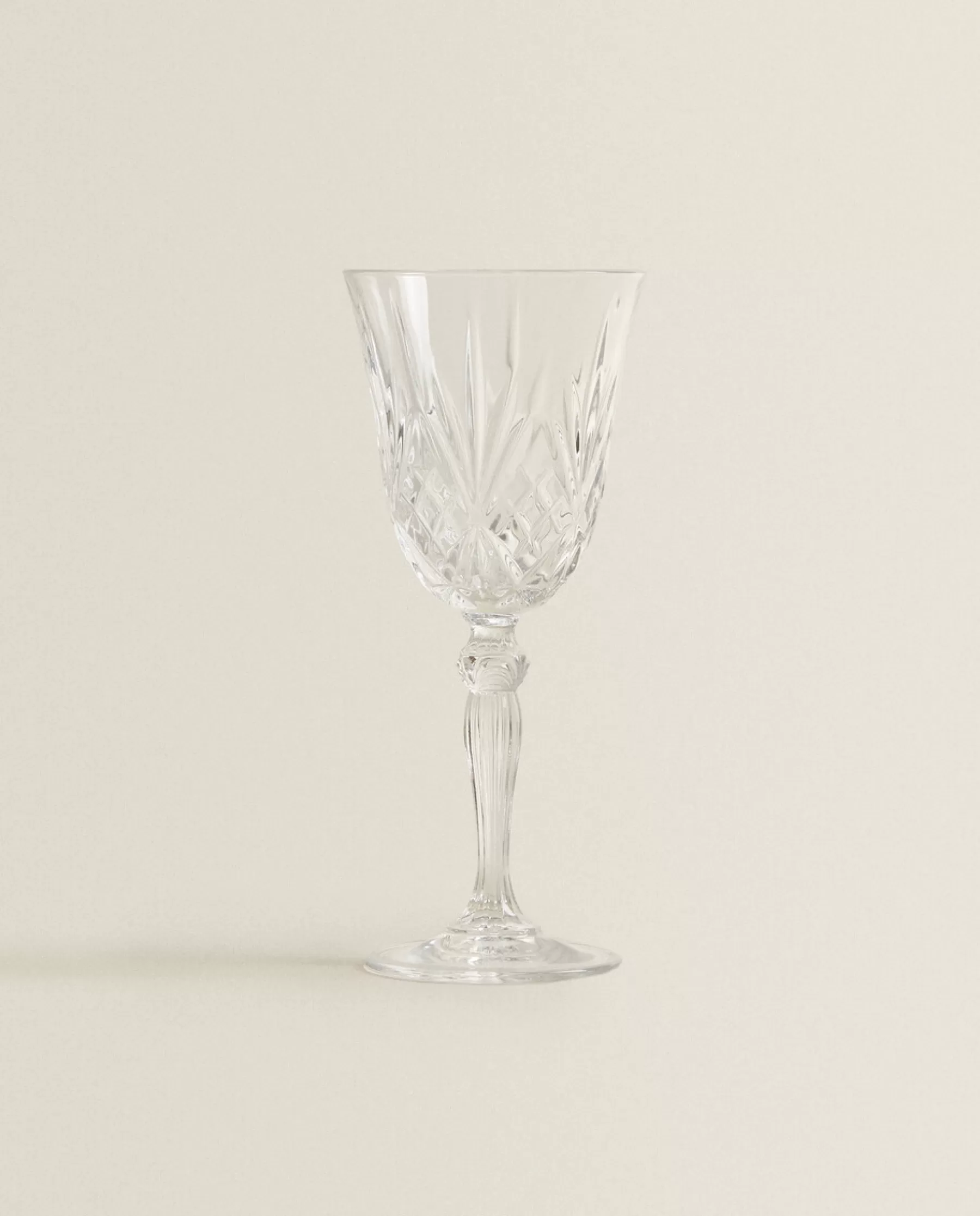 ZARA Home Engraved Crystalline Wine Glass | Glasses And Flutes