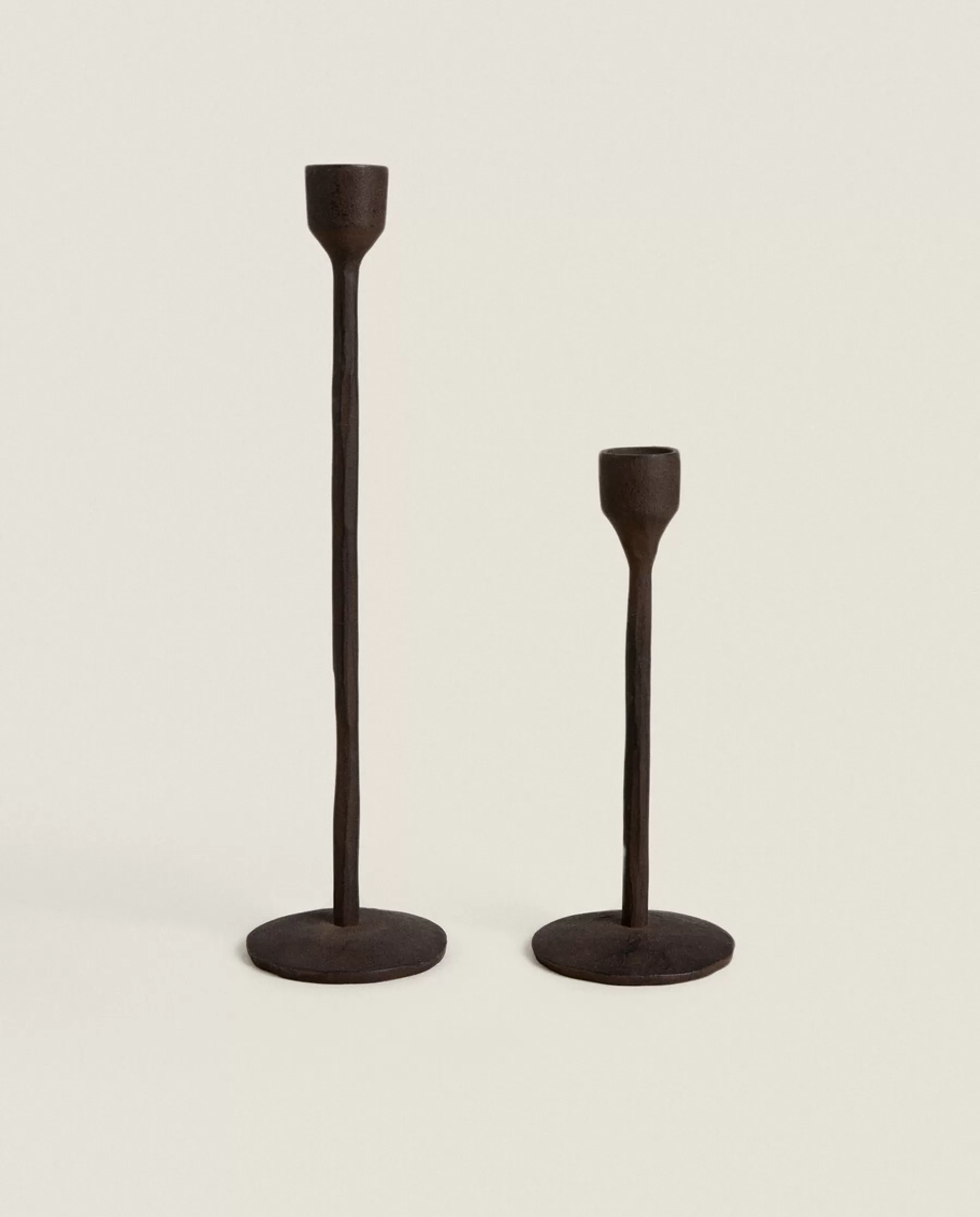 ZARA Home Faceted Metal Candlestick | Candlesticks And Tealight Holders