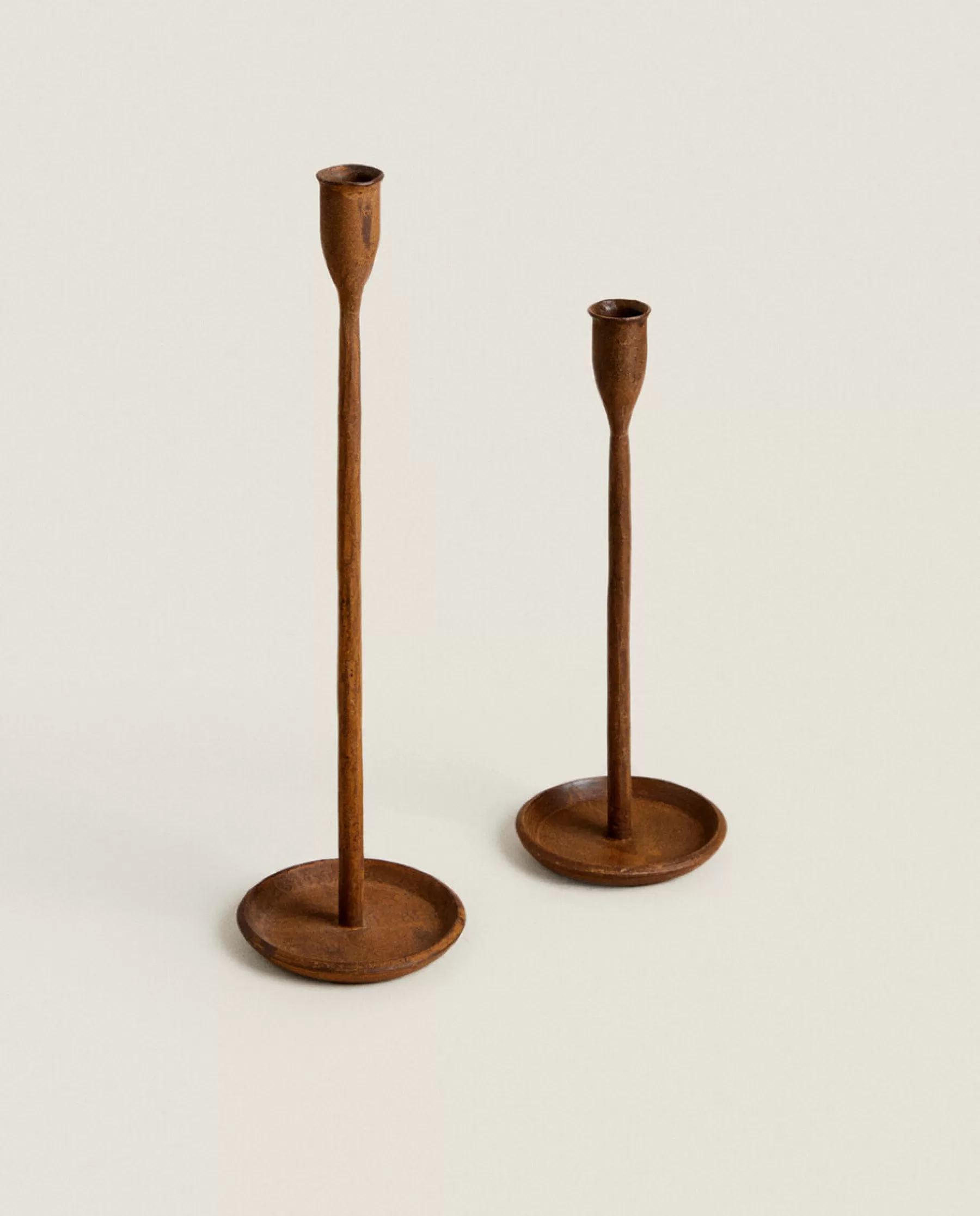 ZARA Home Faceted Metal Candlestick | Candlesticks And Tealight Holders