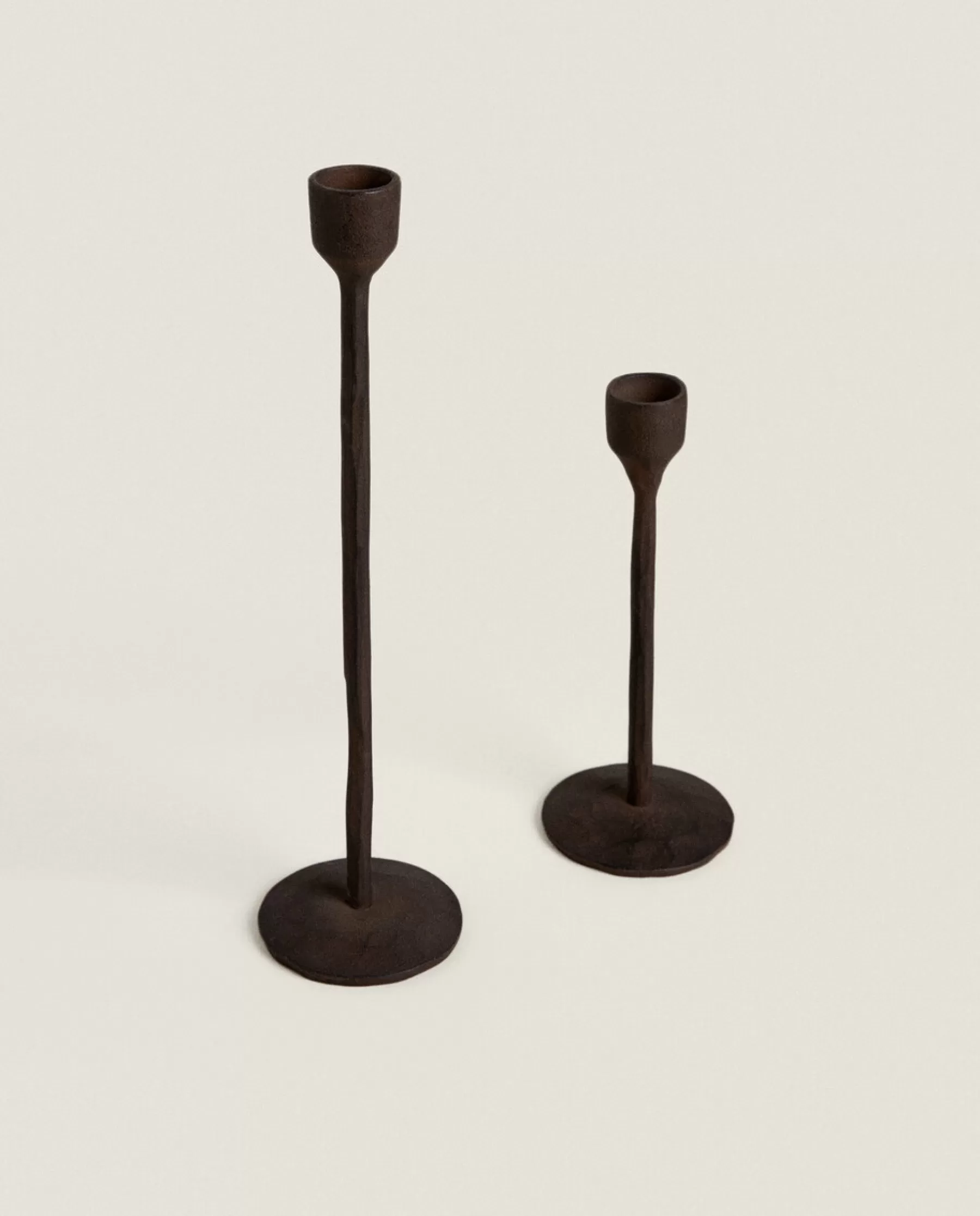 ZARA Home Faceted Metal Candlestick | Candlesticks And Tealight Holders