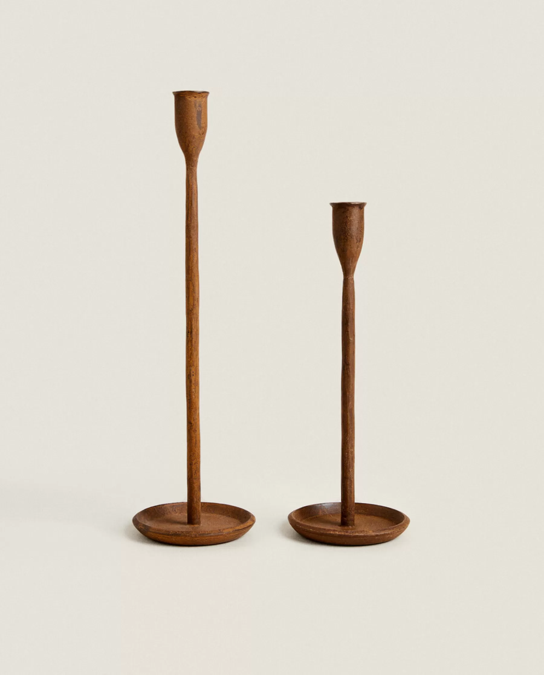 ZARA Home Faceted Metal Candlestick | Candlesticks And Tealight Holders