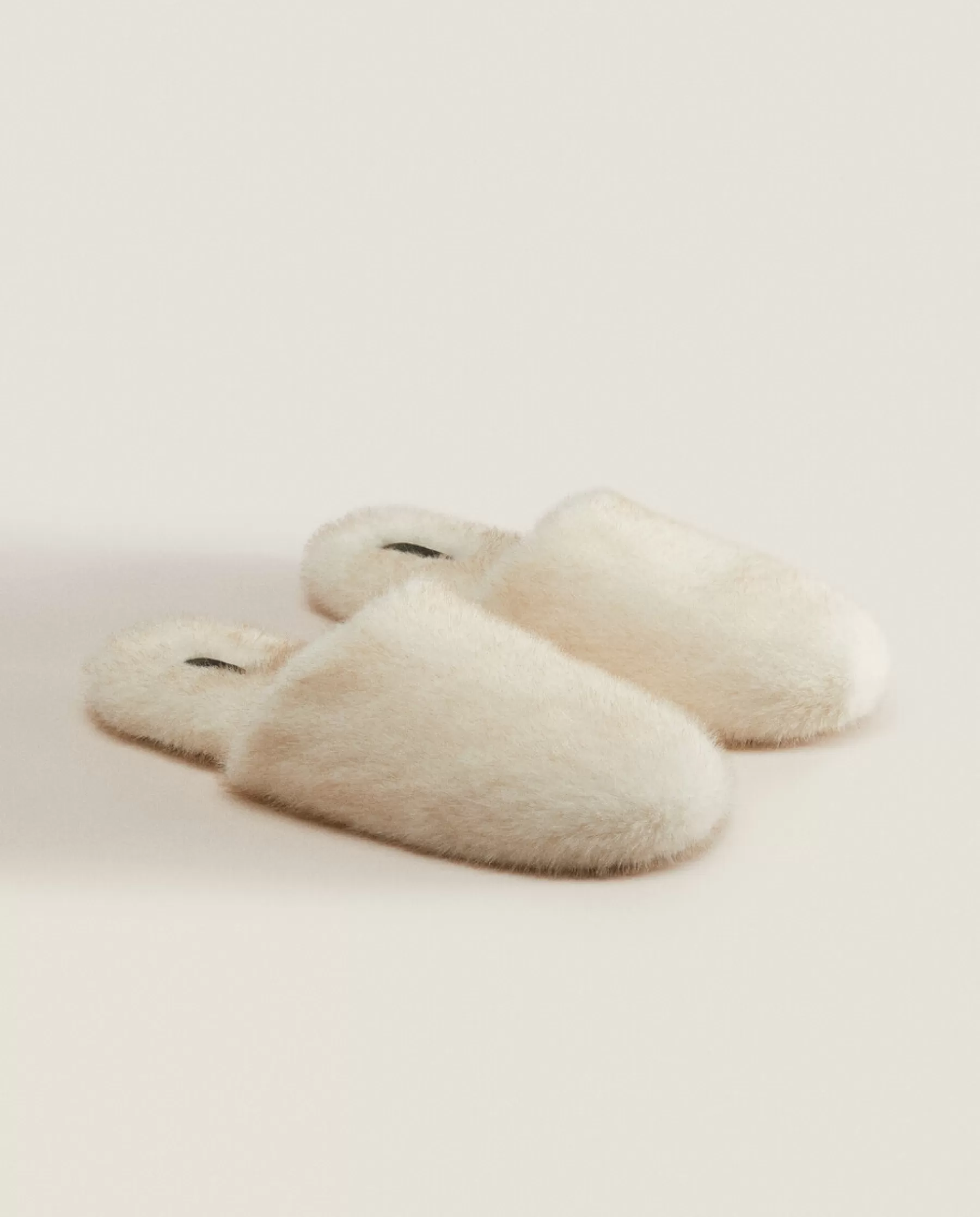 ZARA Home Faux Fur Mule Slippers | Woman