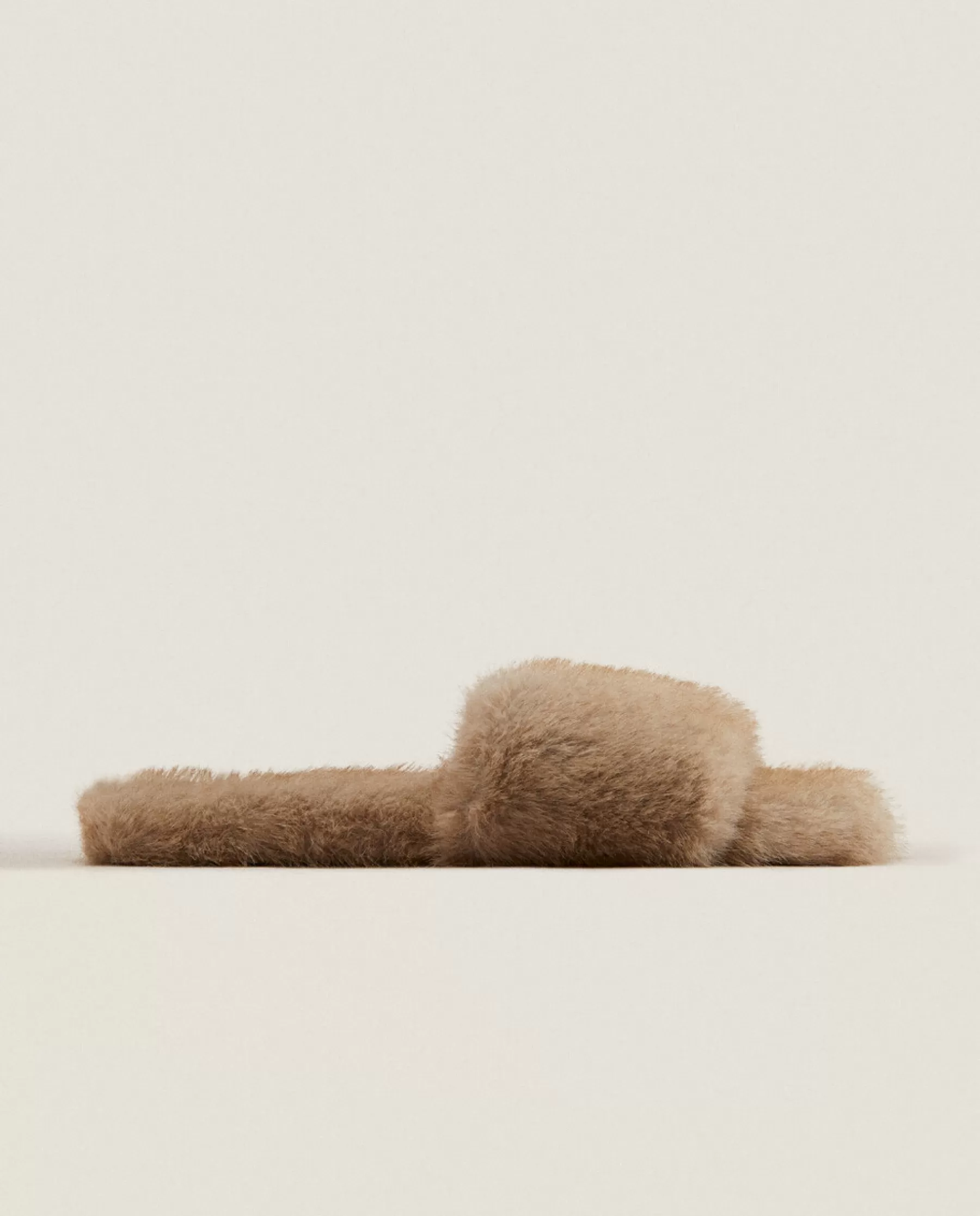 ZARA Home Faux Fur Slider Slippers | Woman