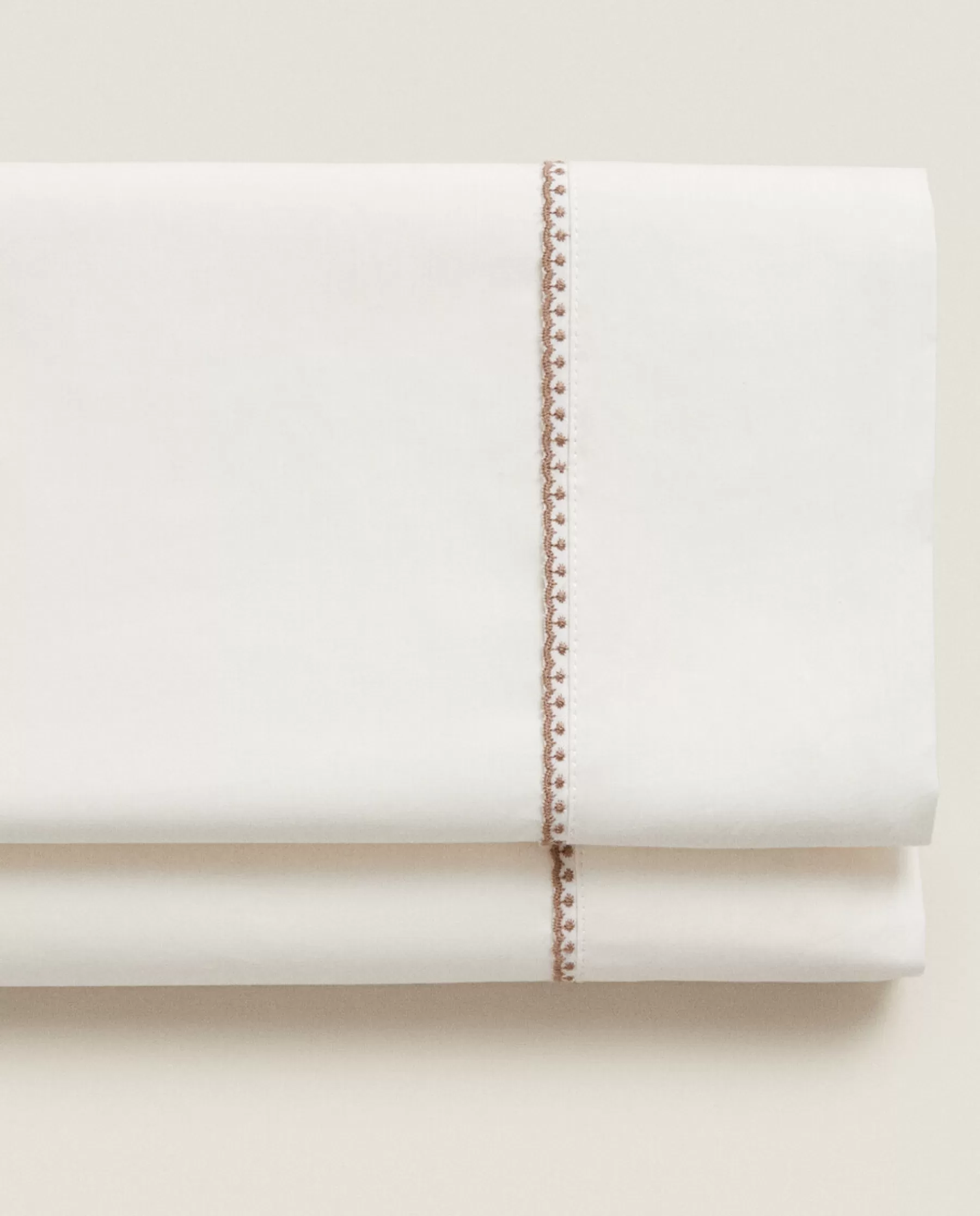 ZARA Home Flat Sheet With Topstitching | Crib Bedding