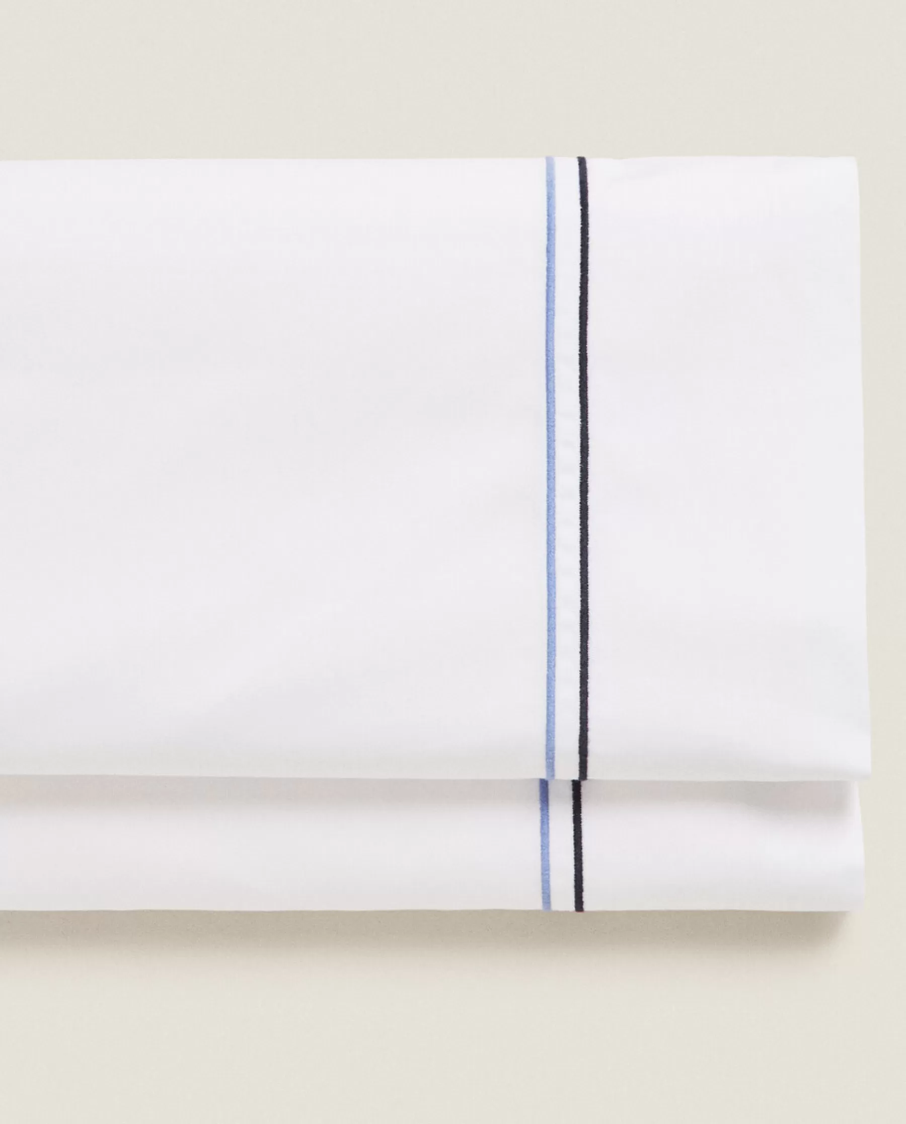 ZARA Home Flat Sheet With Two Embroidered Lines | Flat Sheets