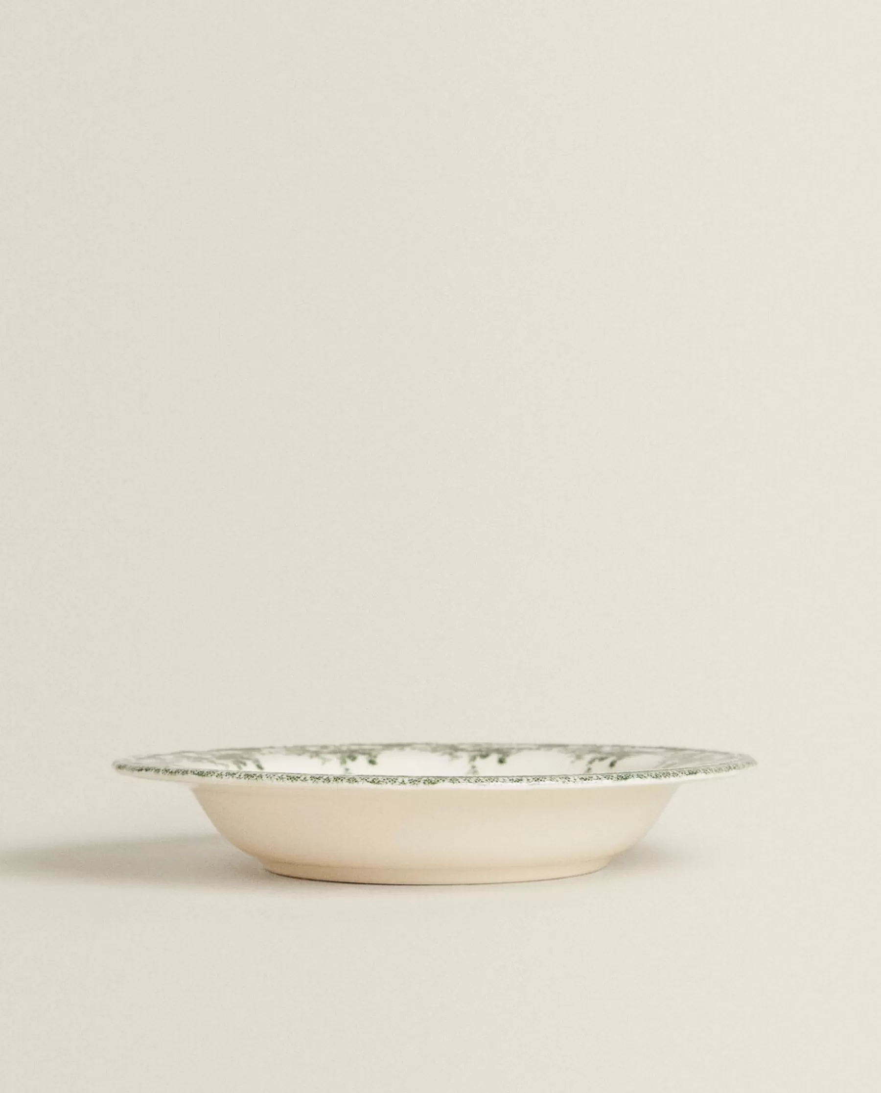 ZARA Home Floral Earthenware Soup Plate | Soup Plates