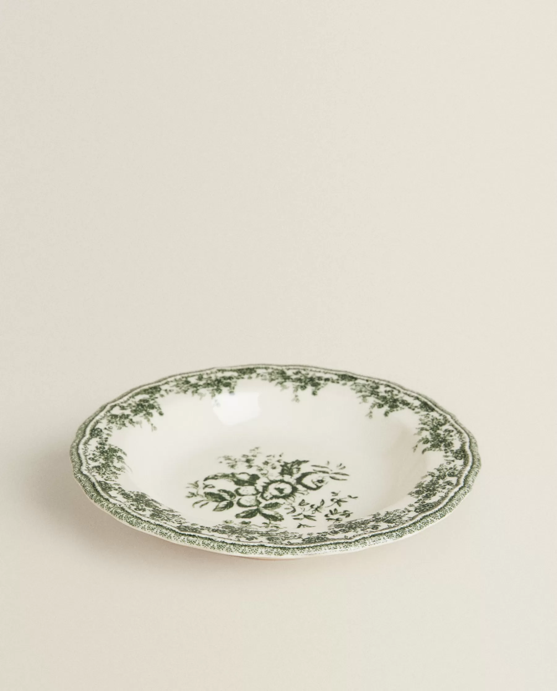 ZARA Home Floral Earthenware Soup Plate | Soup Plates