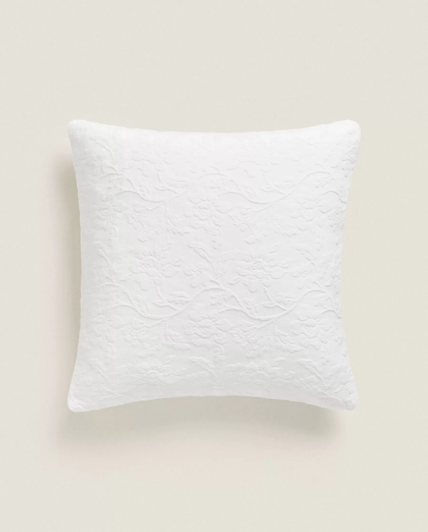 ZARA Home Floral Embroidered Throw Pillow | Bedspreads