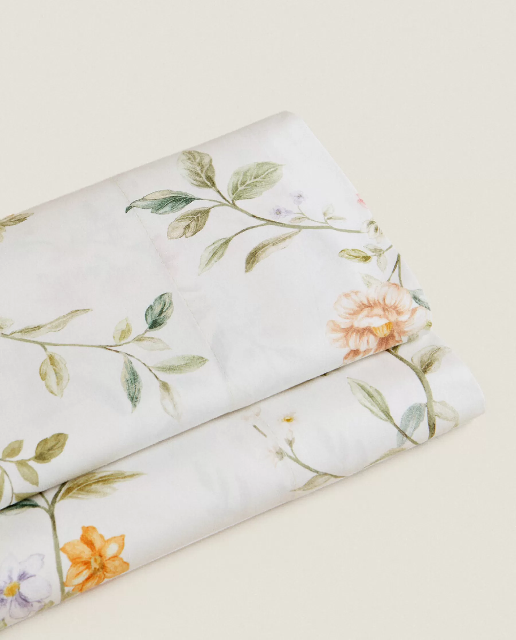 ZARA Home Floral Embroidery Flat Sheet | Flat Sheets