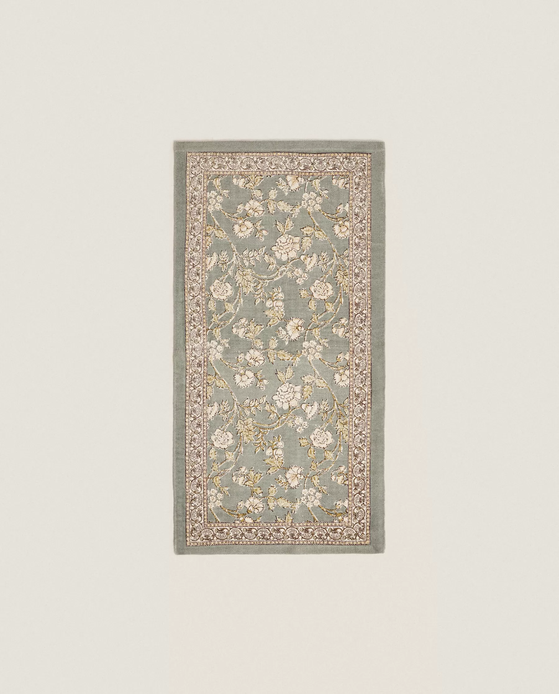 ZARA Home Floral Print Block Rug | Decorative